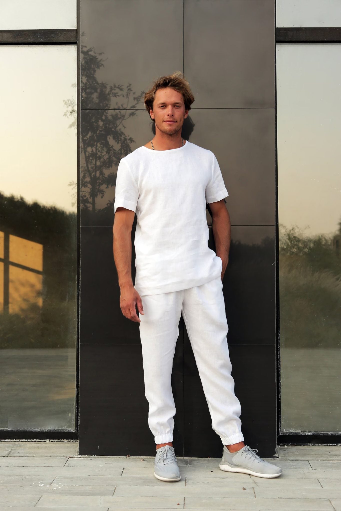 Men’s linen pants MOUNTAIN ASH in White