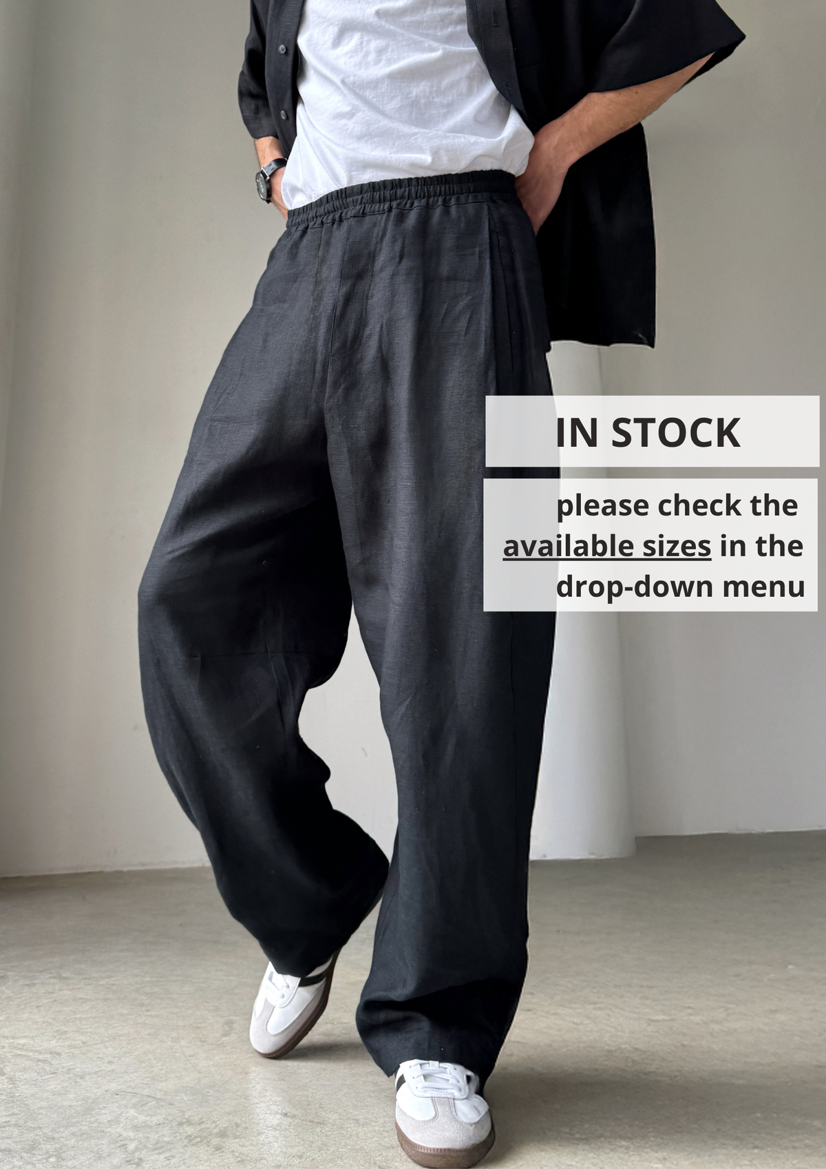 Men's Wide-Leg Linen Pants SLOE - IN STOCK
