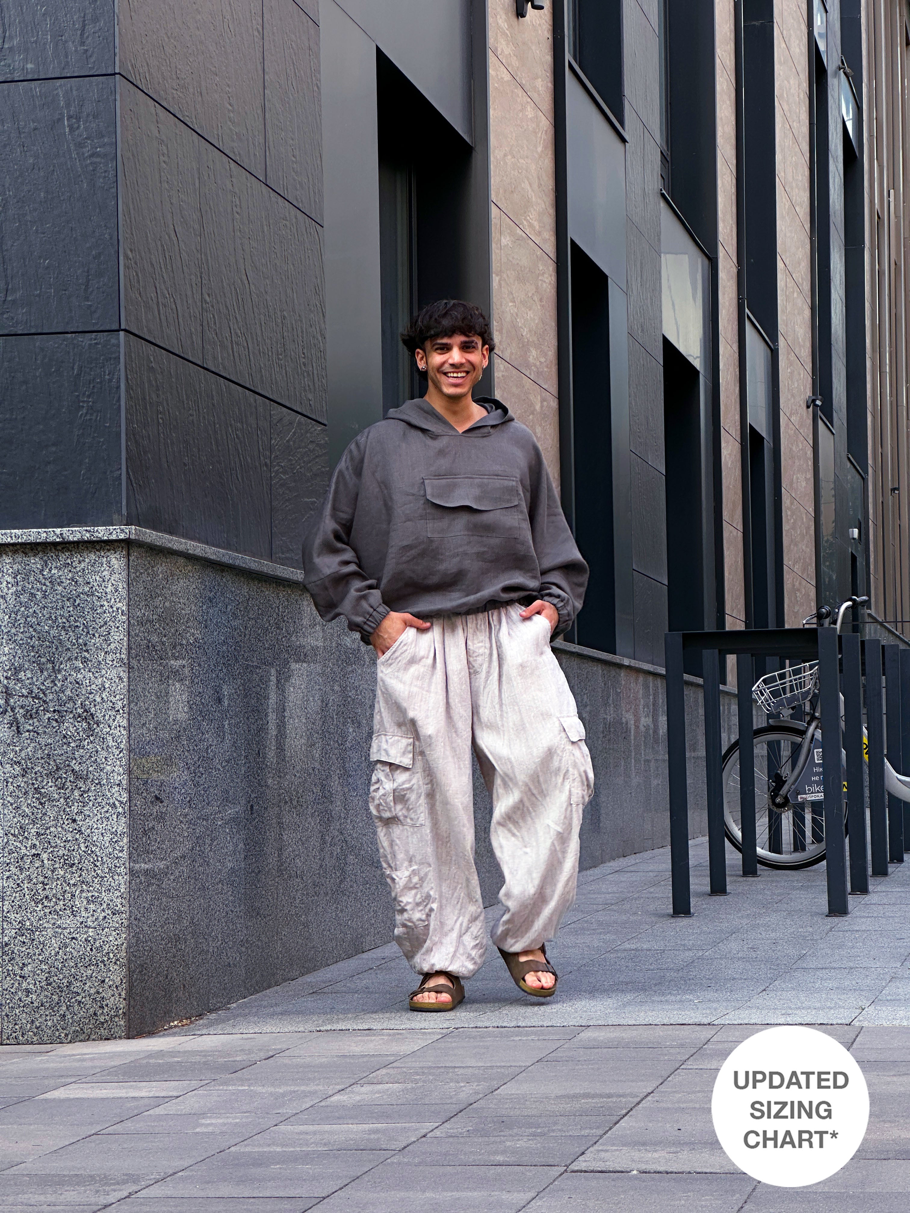 Harem Linen Pants ANDO in Beige