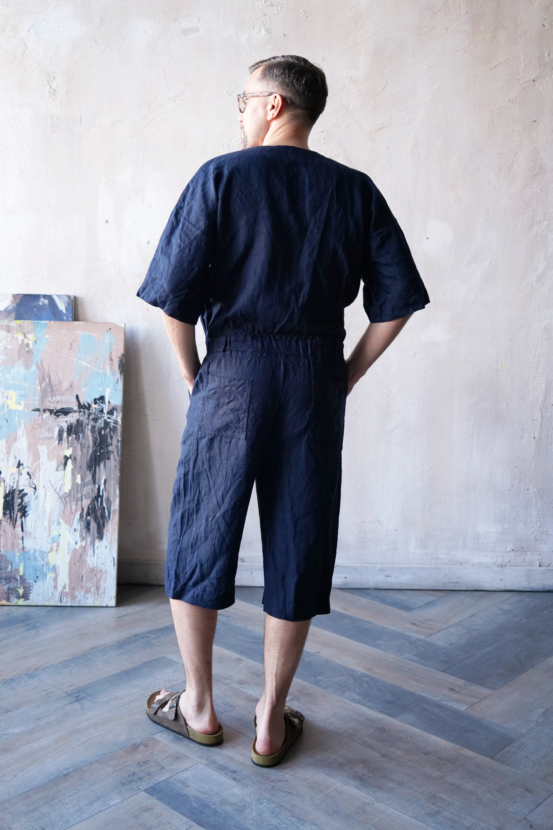 Mens Linen Jumpsuit Canna - IN STOCK