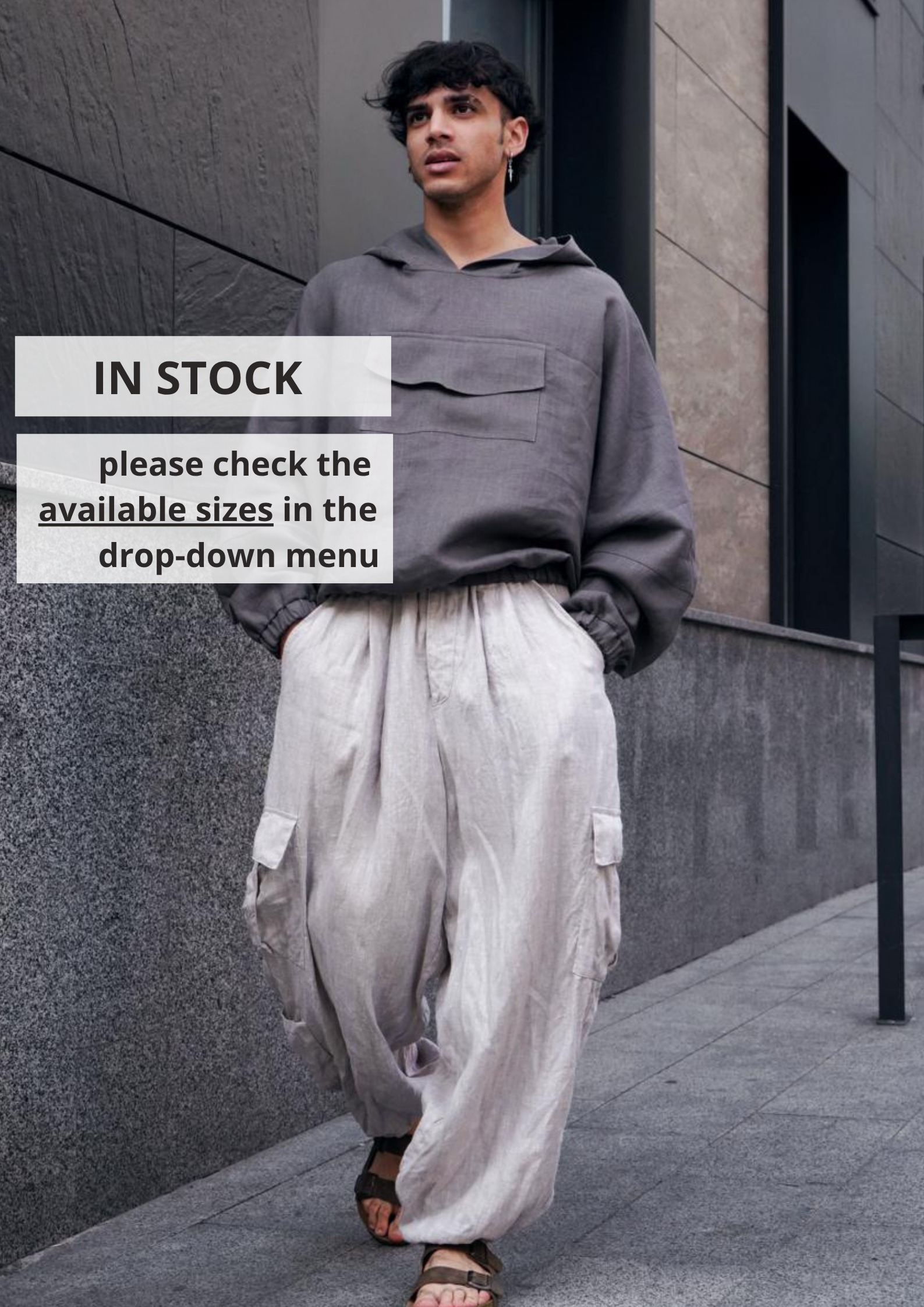 Harem linen pants ANDO - IN STOCK