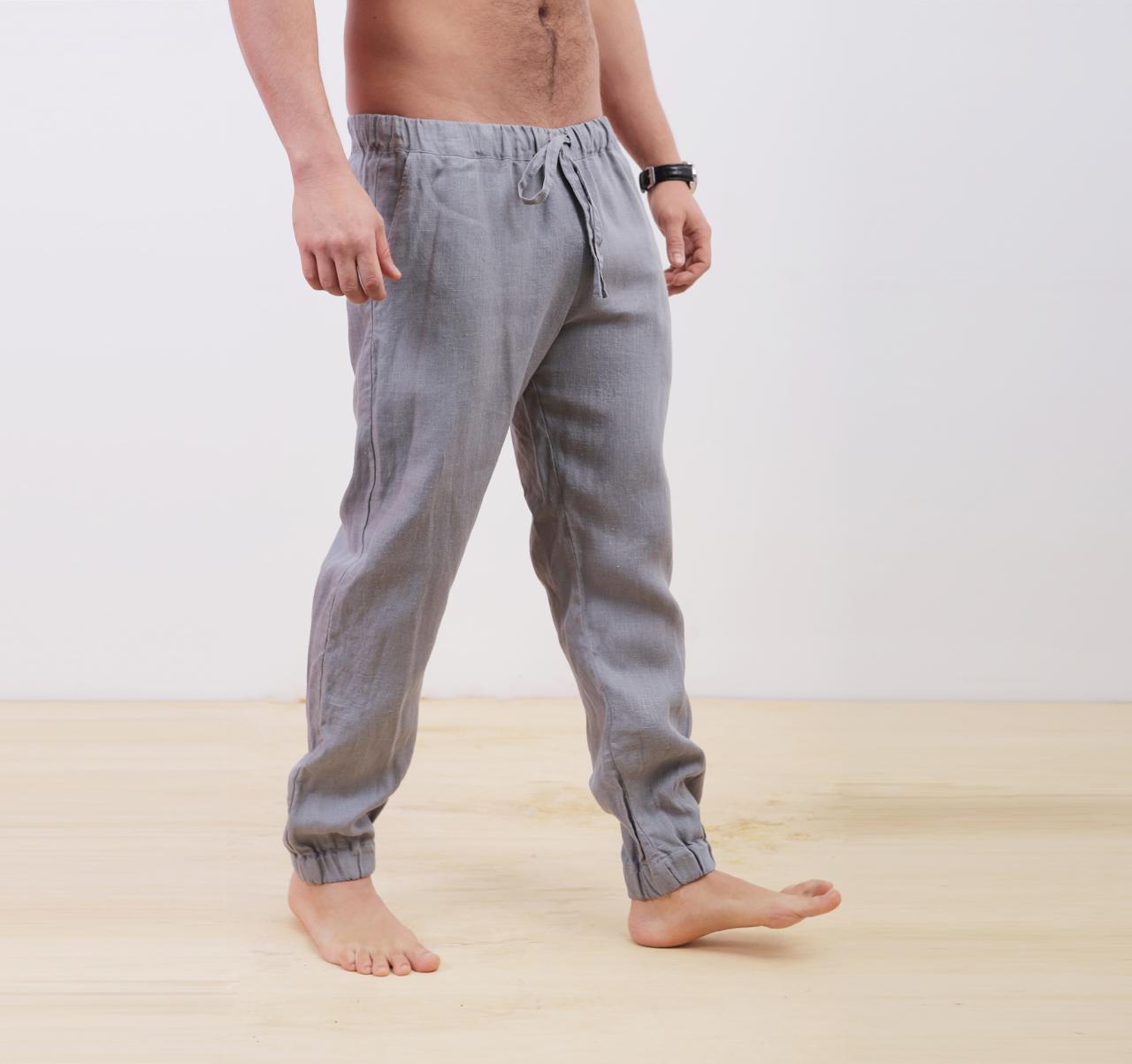 Men’s linen pants MOUNTAIN ASH in Light grey