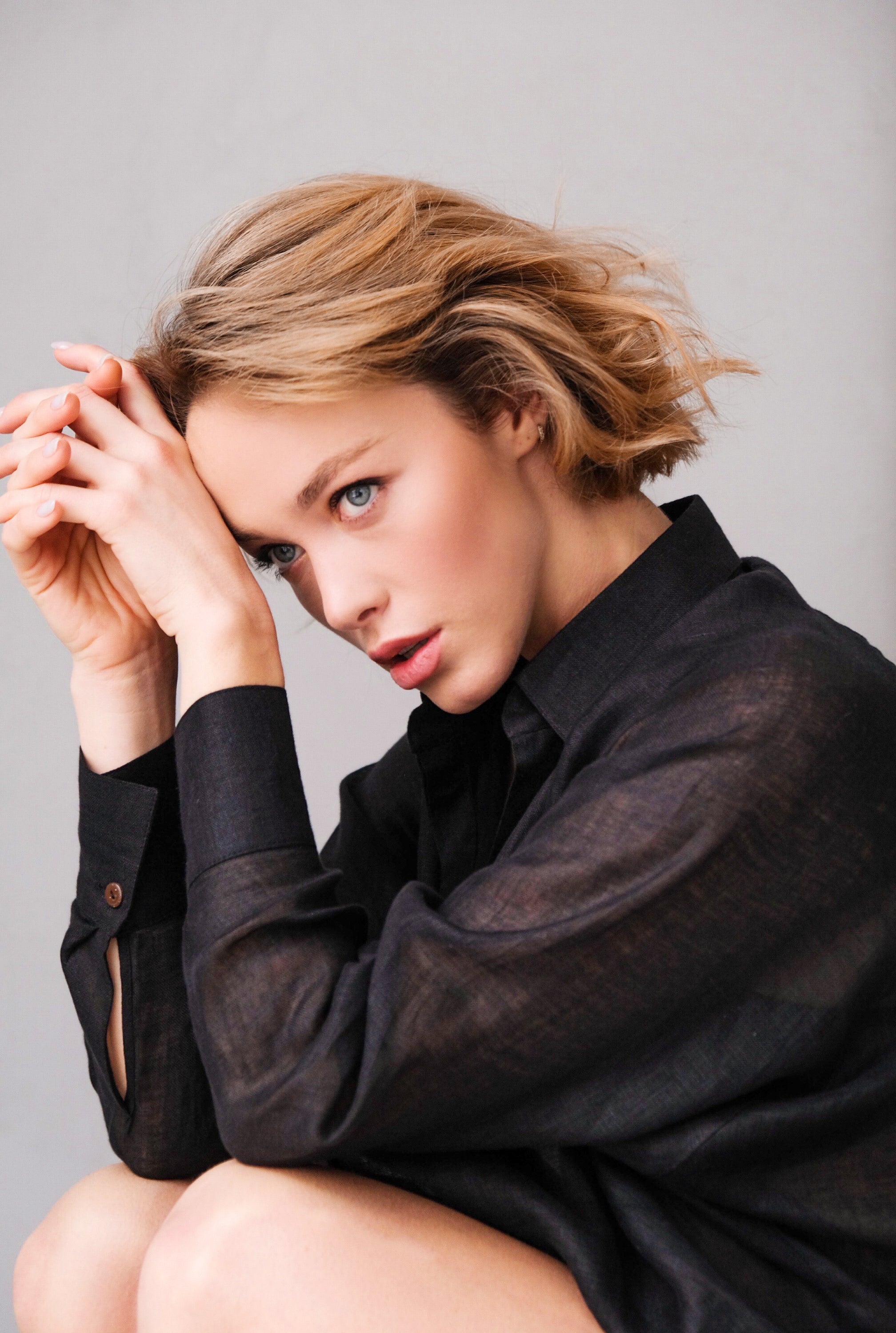 Oversized Linen Shirt Black