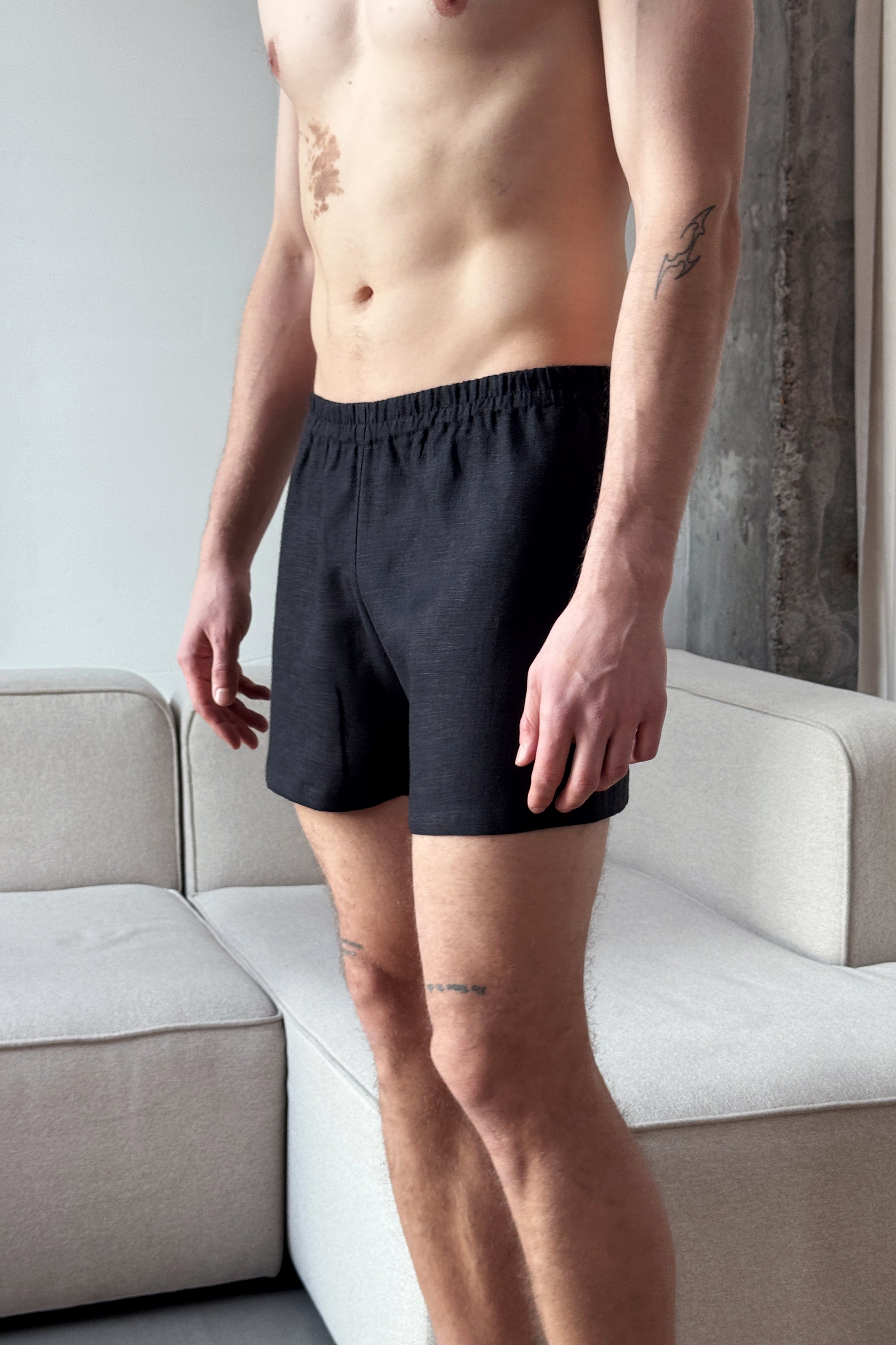 Men’s Linen Underwear NOPAL in Black