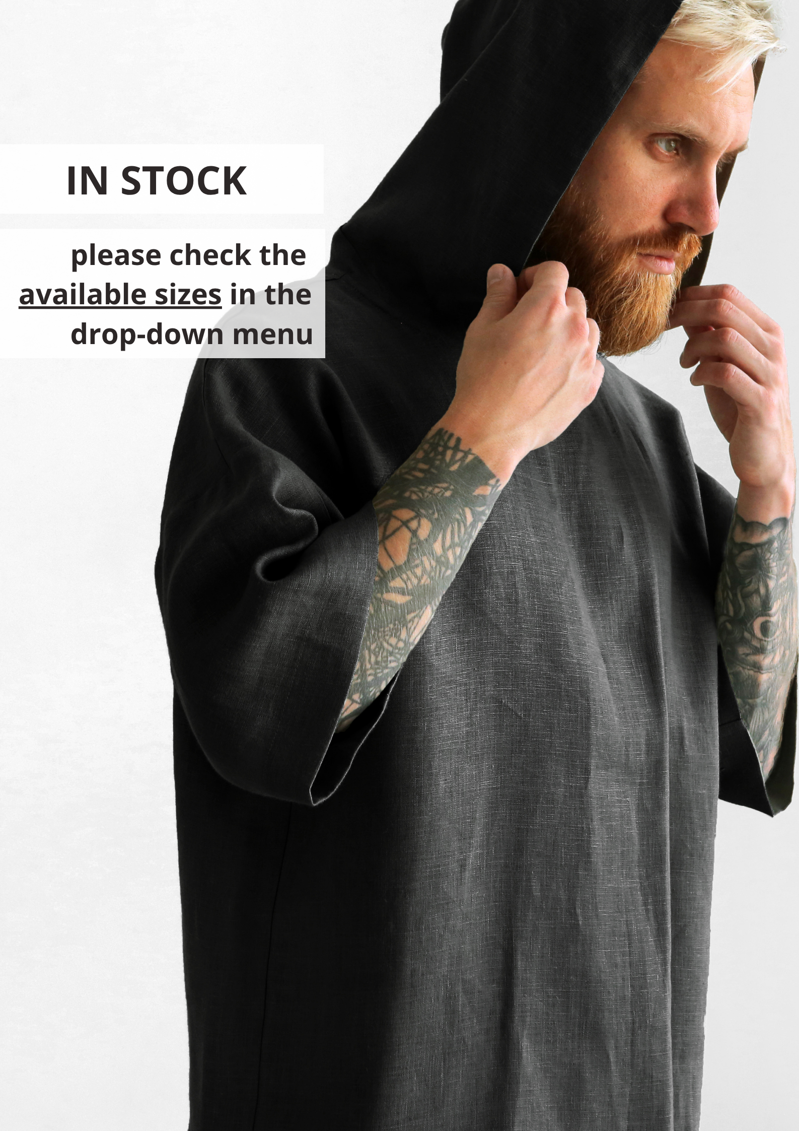 Linen Hooded T-shirt SHOBU - IN STOCK