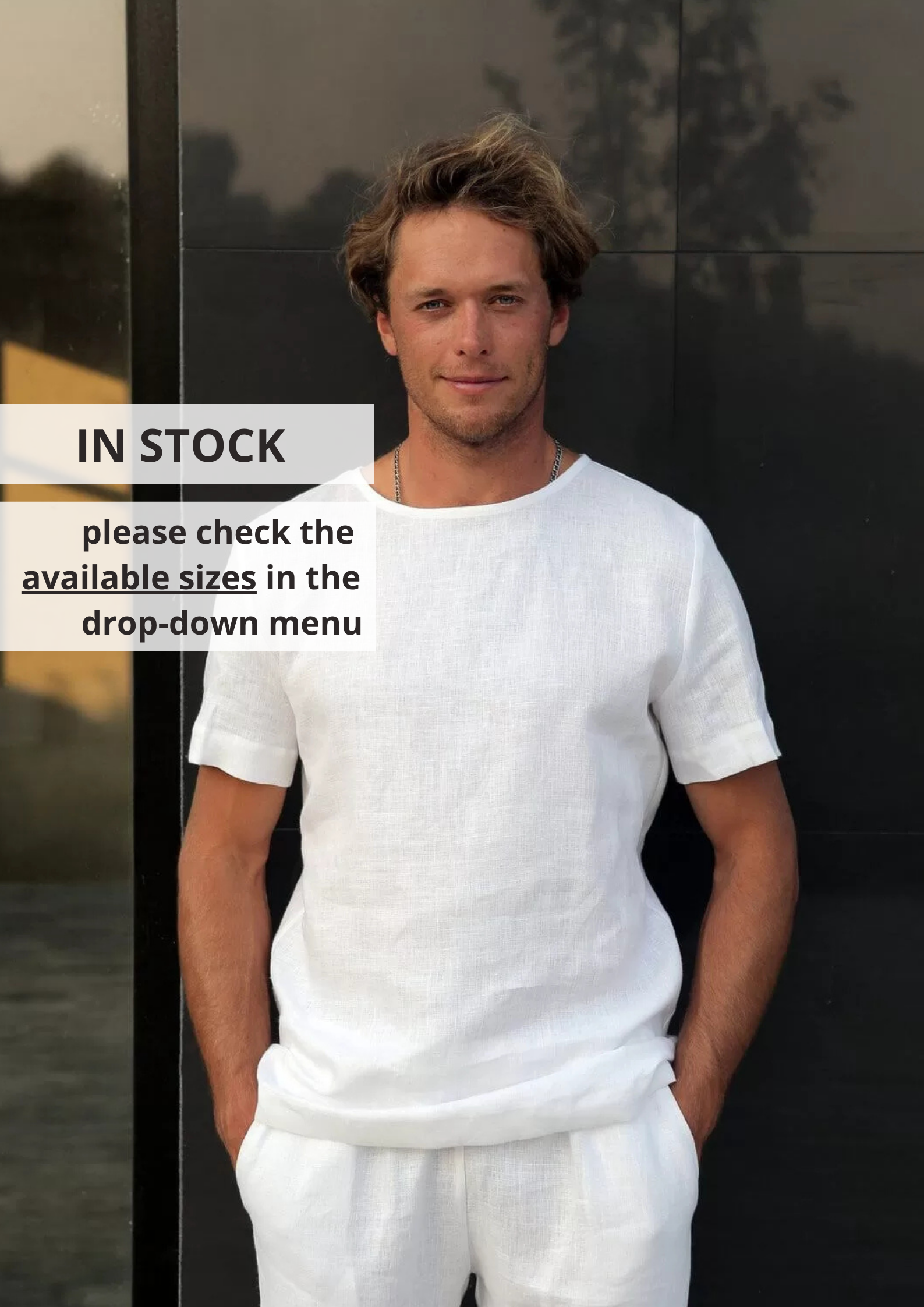 Men’s Linen T-Shirt LINDEN - IN STOCK
