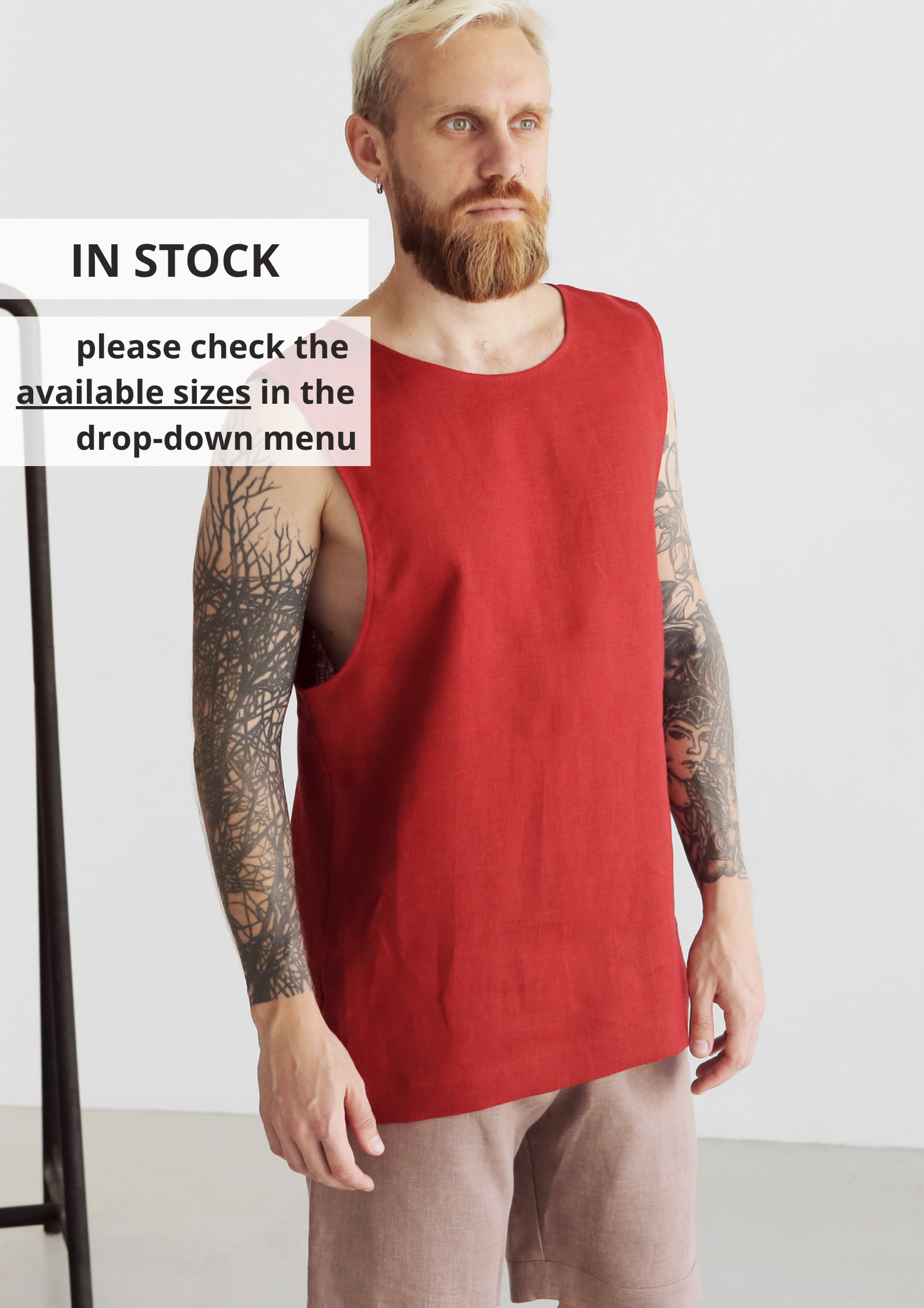 Men’s Sleeveless T-Shirt BAMBOO - IN STOCK