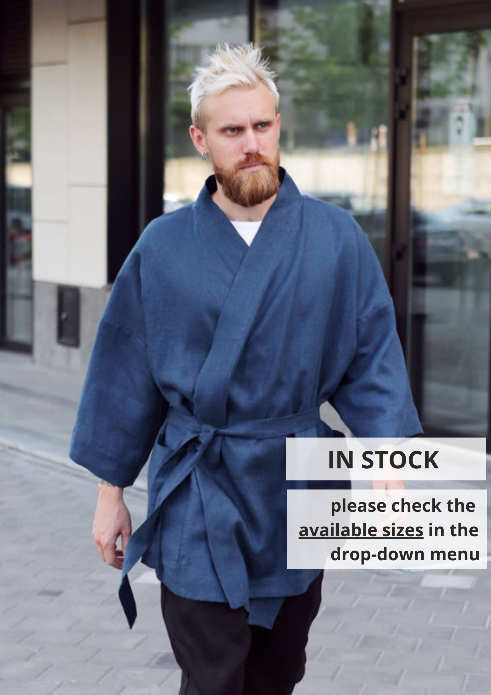 Men’s linen kimono SUGI - IN STOCK