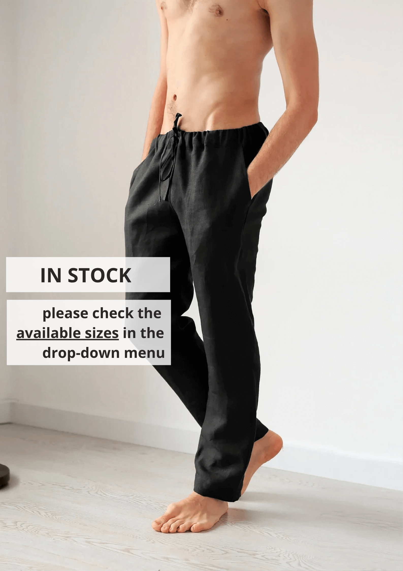Men’s linen pants ASH - IN STOCK