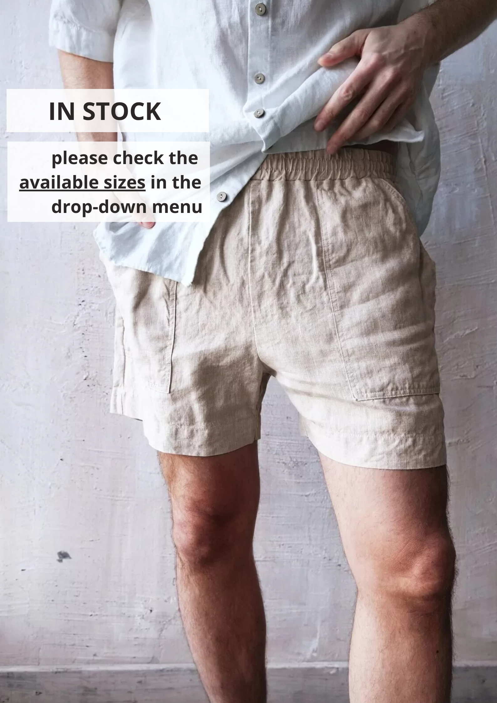 Men’s short linen shorts FERN - IN STOCK