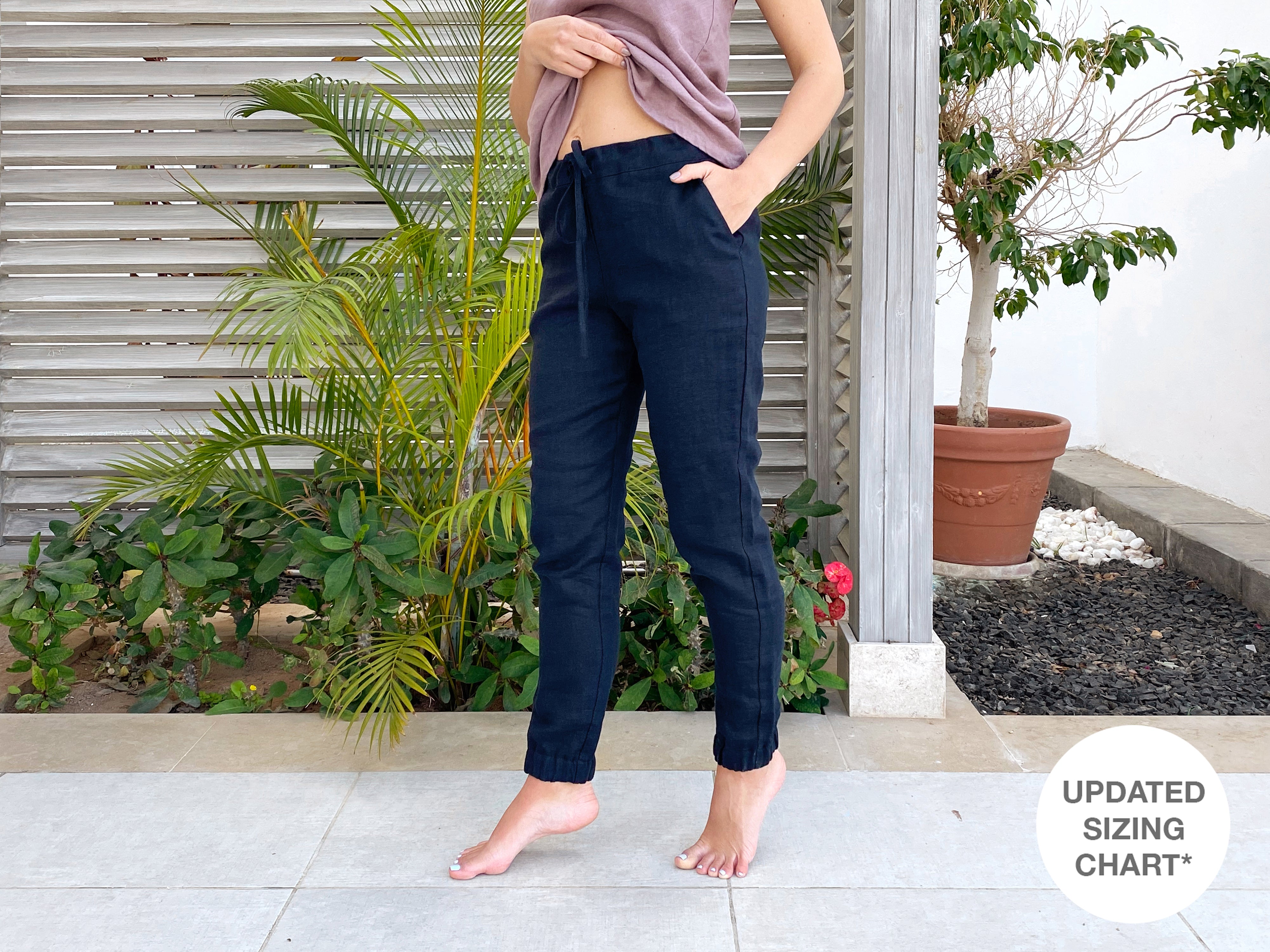 Women’s Linen Pants NARA in Dark blue