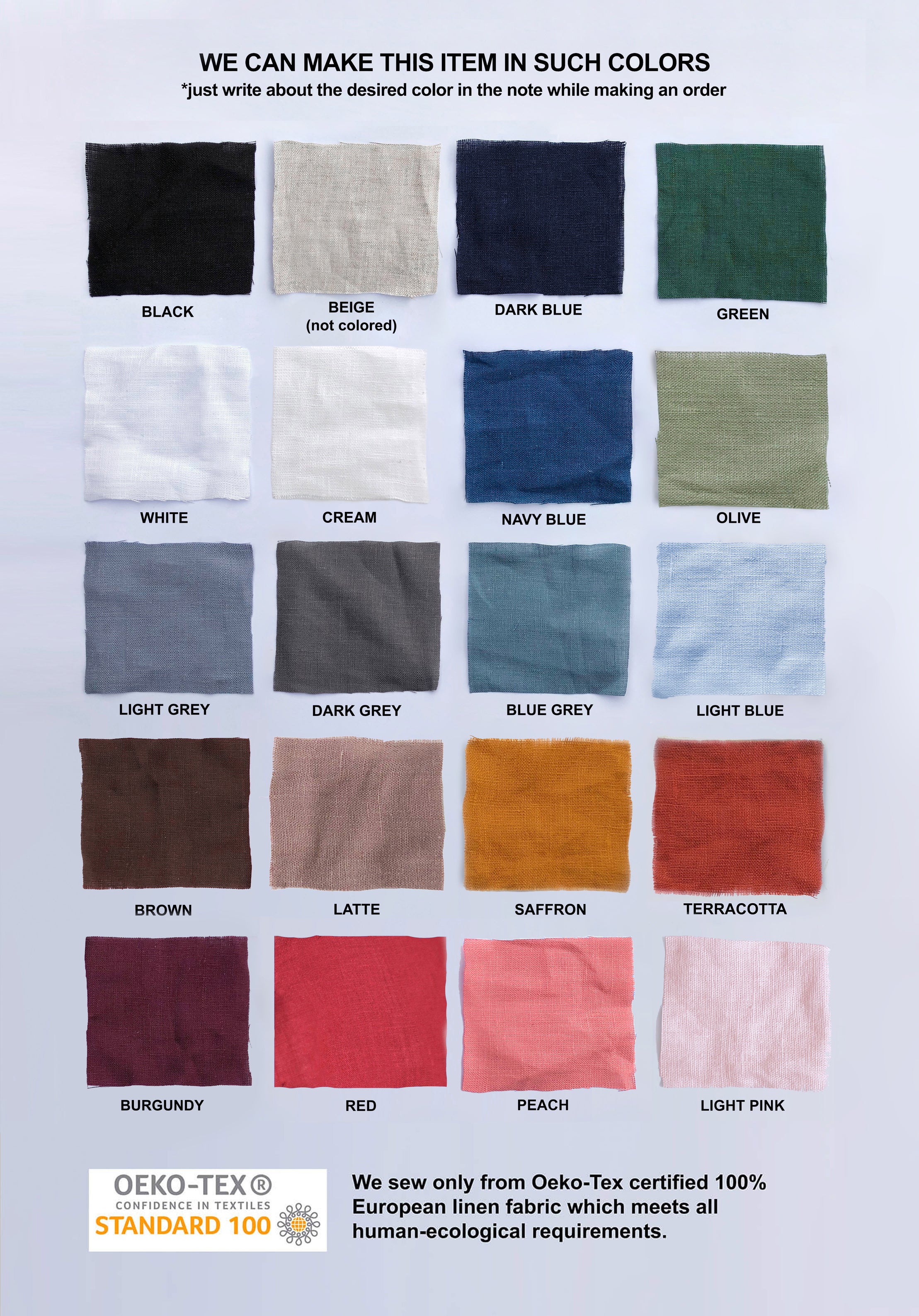 Fabric Color Samples — European Linen