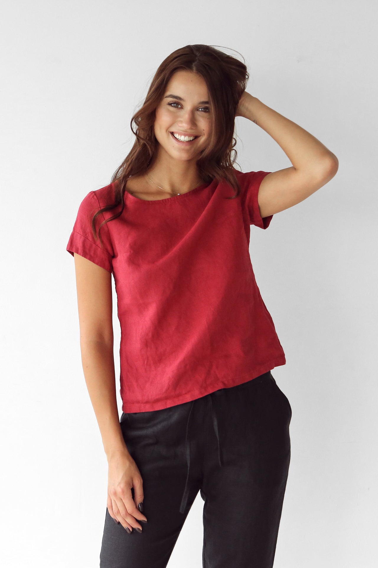 Women's Linen T-Shirt IRIS - IN STOCK