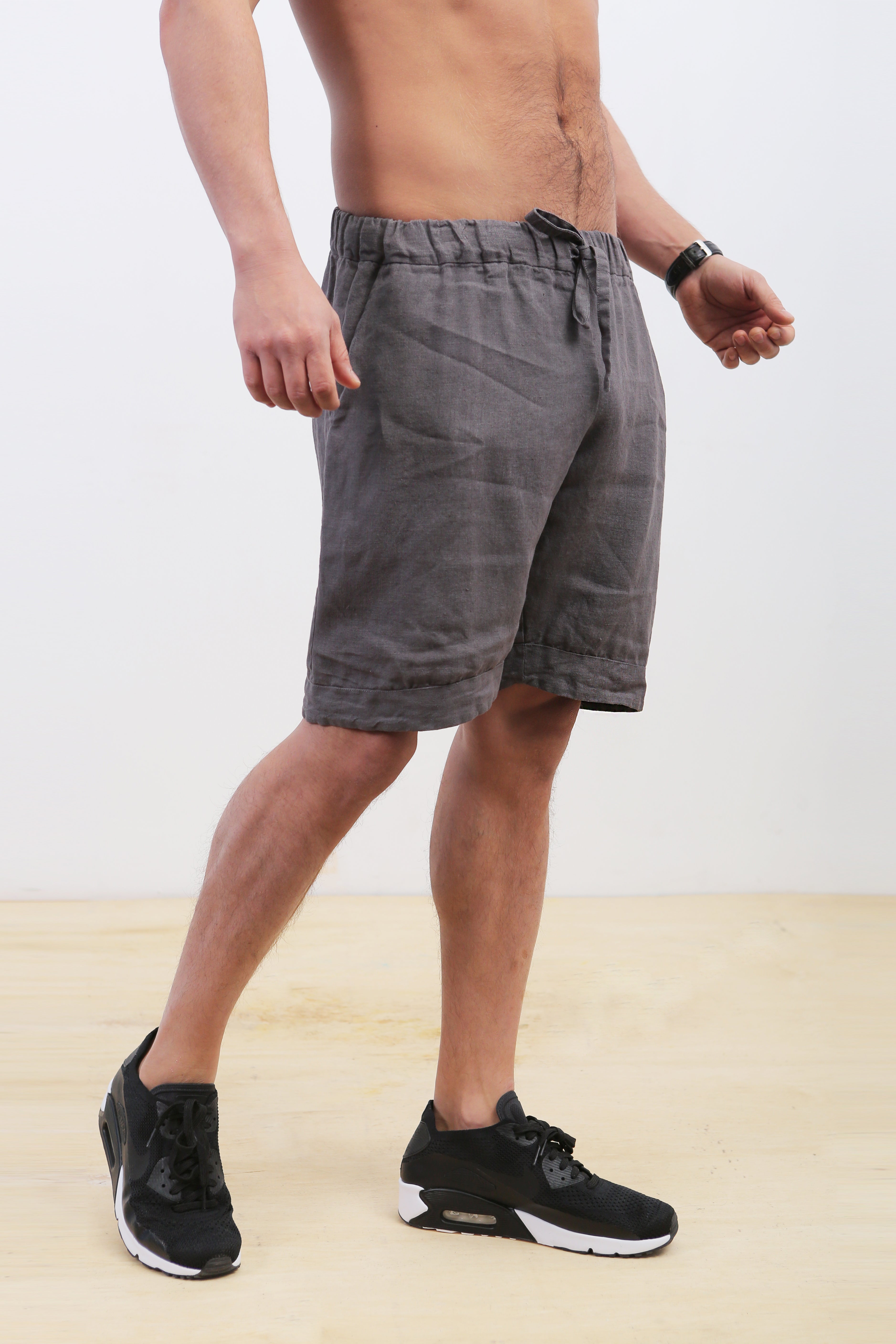 Men’s linen shorts ASH in Dark grey