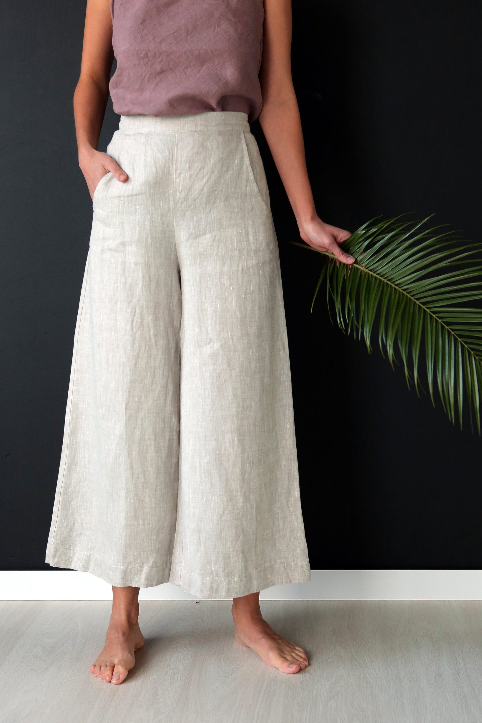 Women’s Linen Сulottes PALMA in Beige