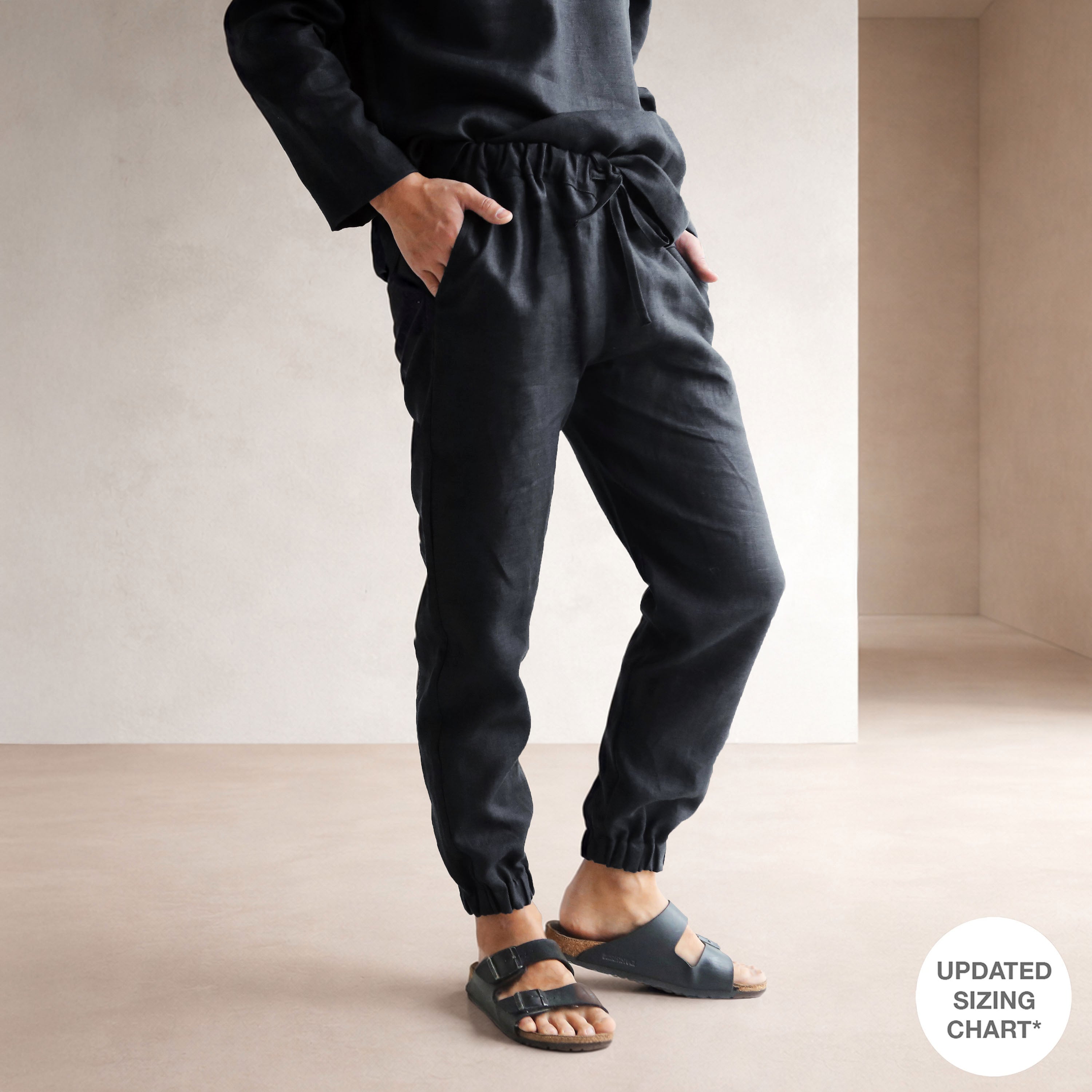 Men’s Linen Pants MOUNTAIN ASH in Black