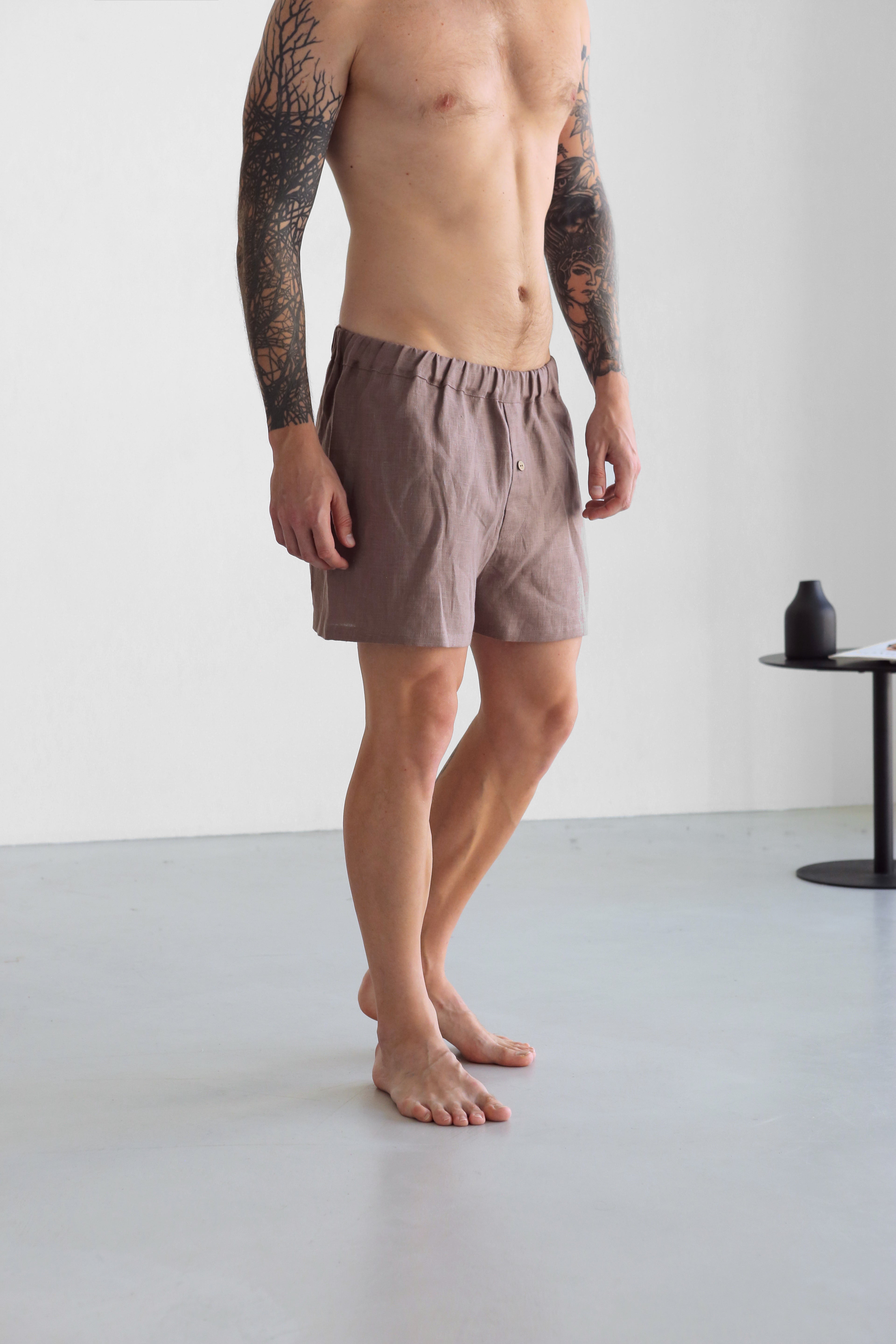 Men’s linen underwear Latte