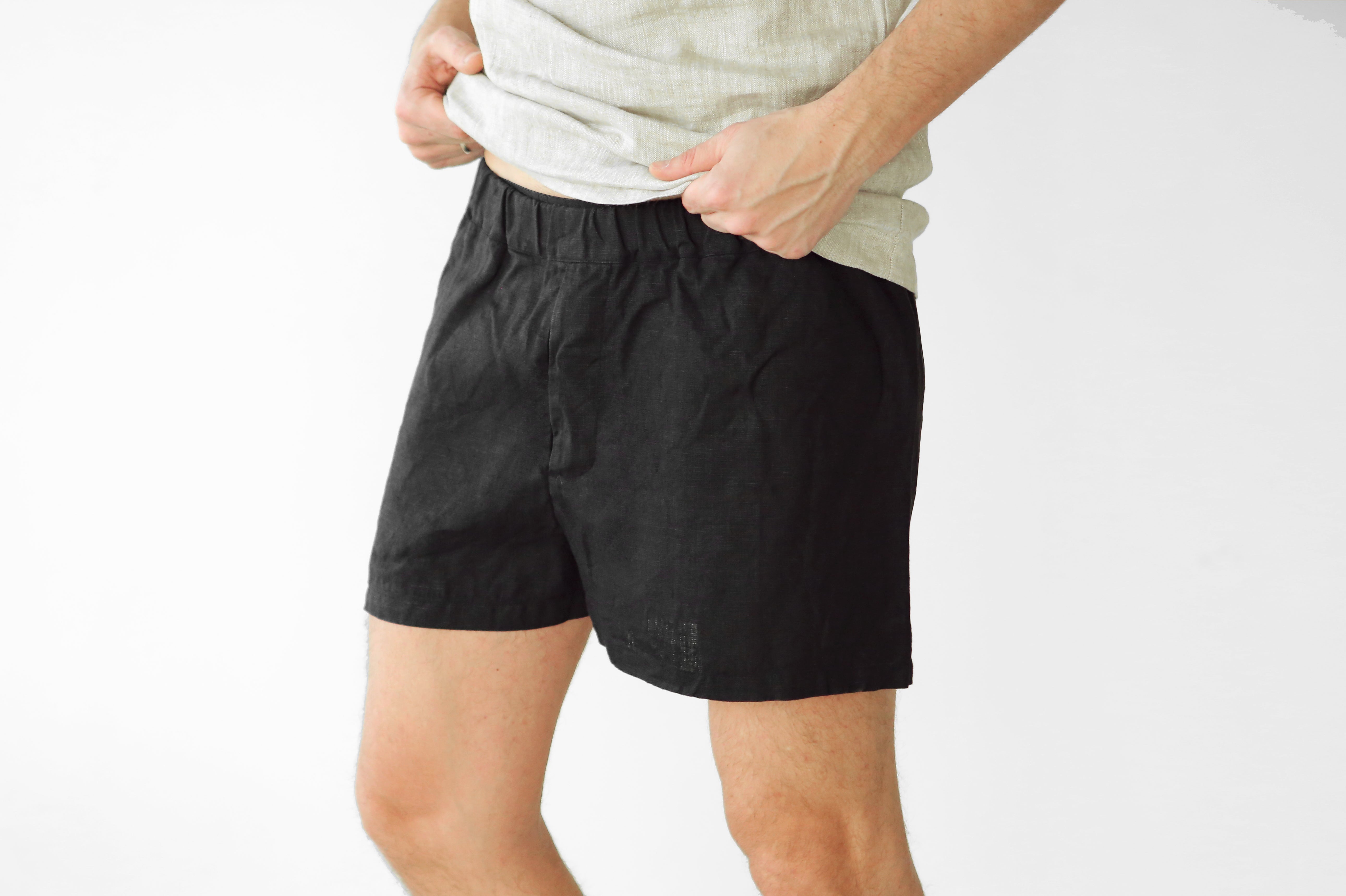 Men’s linen underwear Black