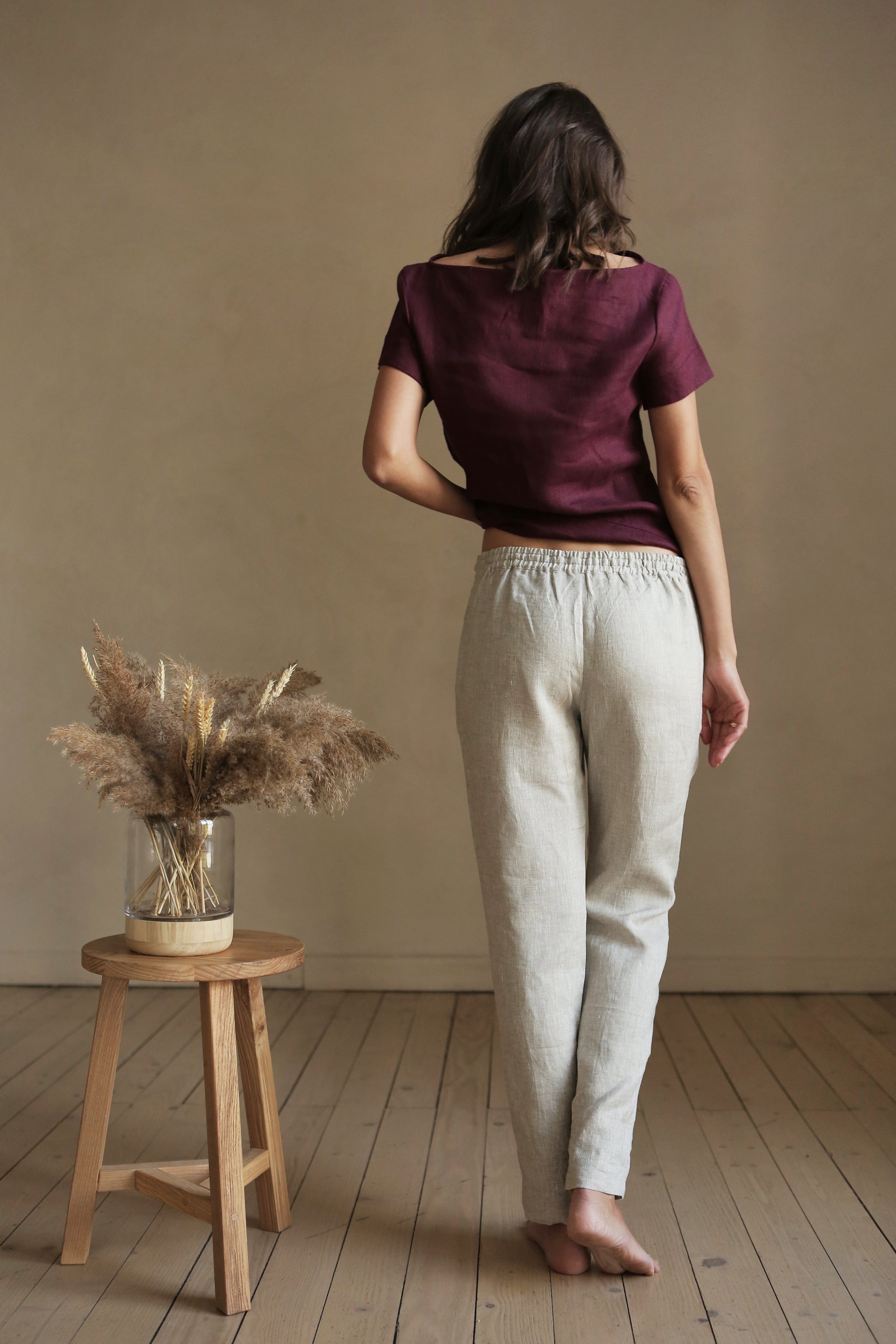Women’s Linen Pants ANISE in Beige