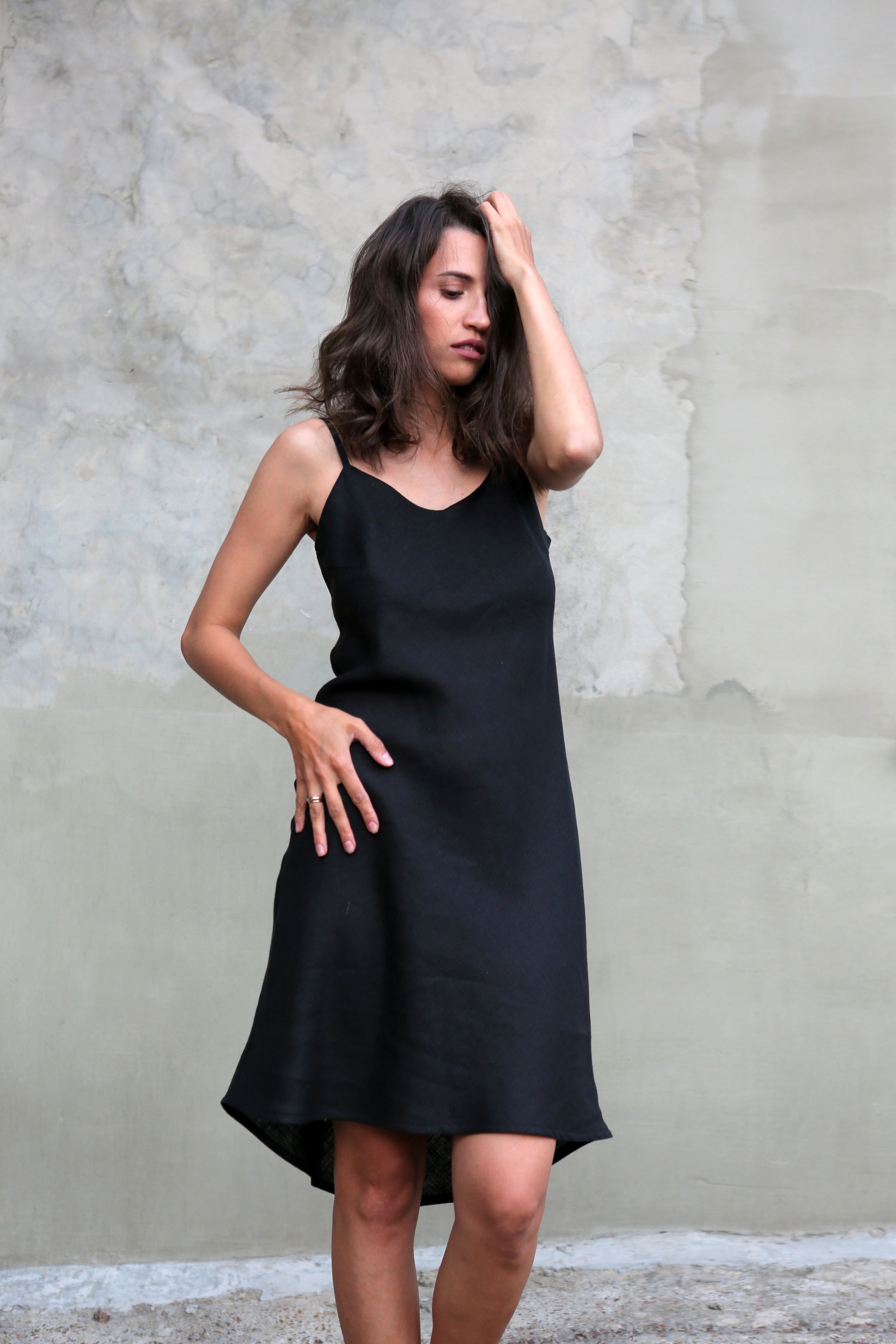 Women’s Linen Dress NERINE in Black