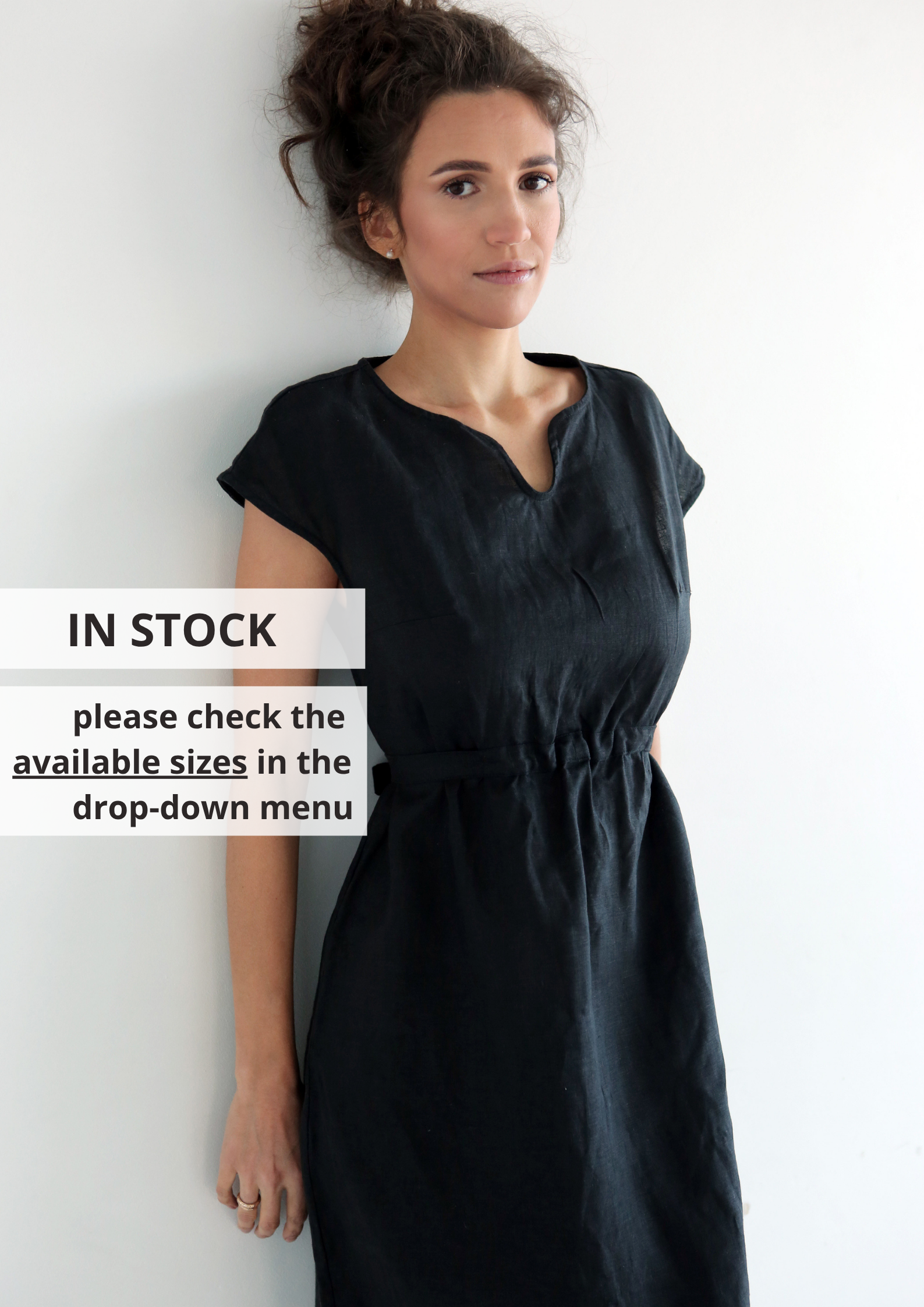 Women’s Belted Midi Dress LINA - IN STOCK