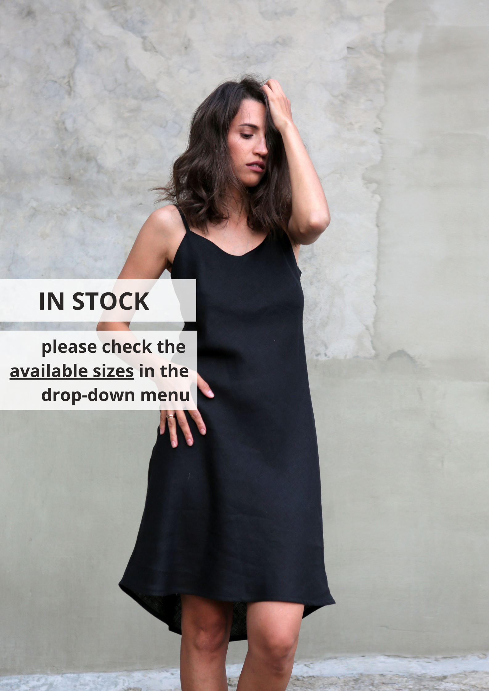 womens black linen dress Linen Black Summer Dress. Various Colors Available. Mid Calf Dresses. Drop Waist Linen Dress With Buttons. Washed Linen Clothing for Women
