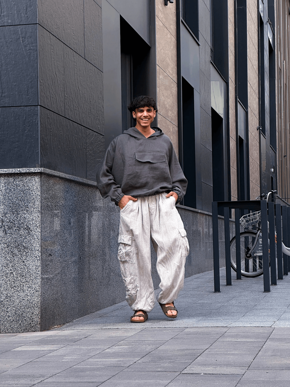 Harem linen pants ANDO in Beige