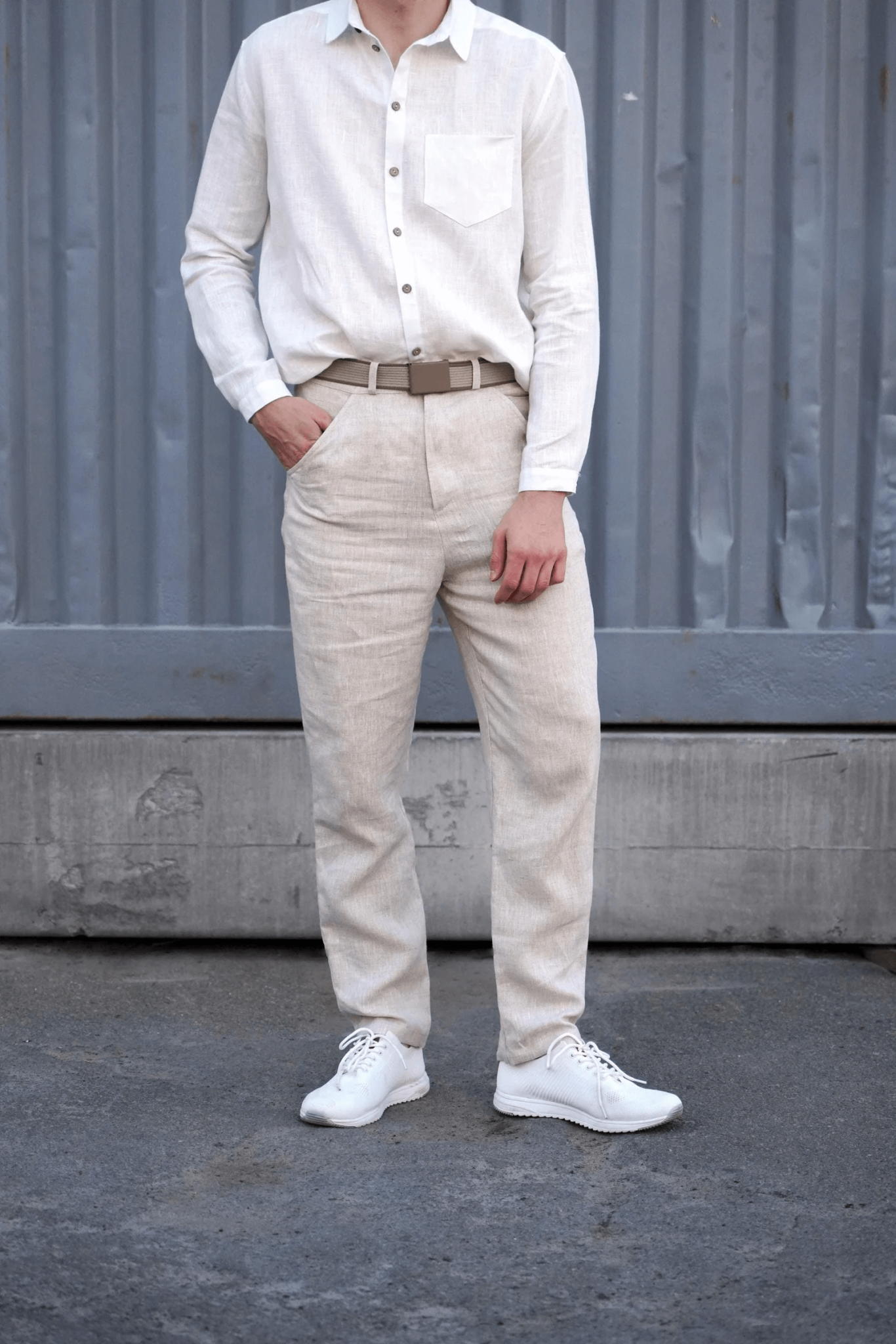 Men’s classic fit trousers LAUREL in Beige
