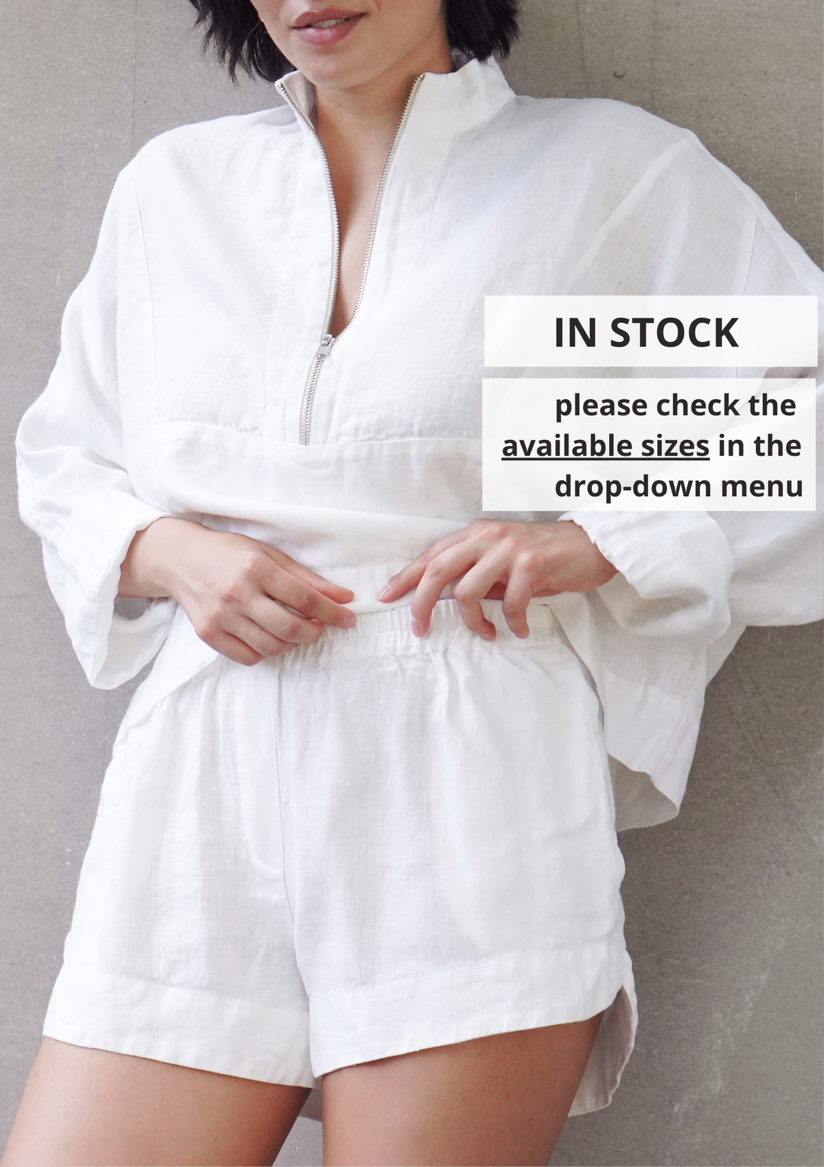 Women’s Linen Shorts with Pockets LEMON - IN STOCK