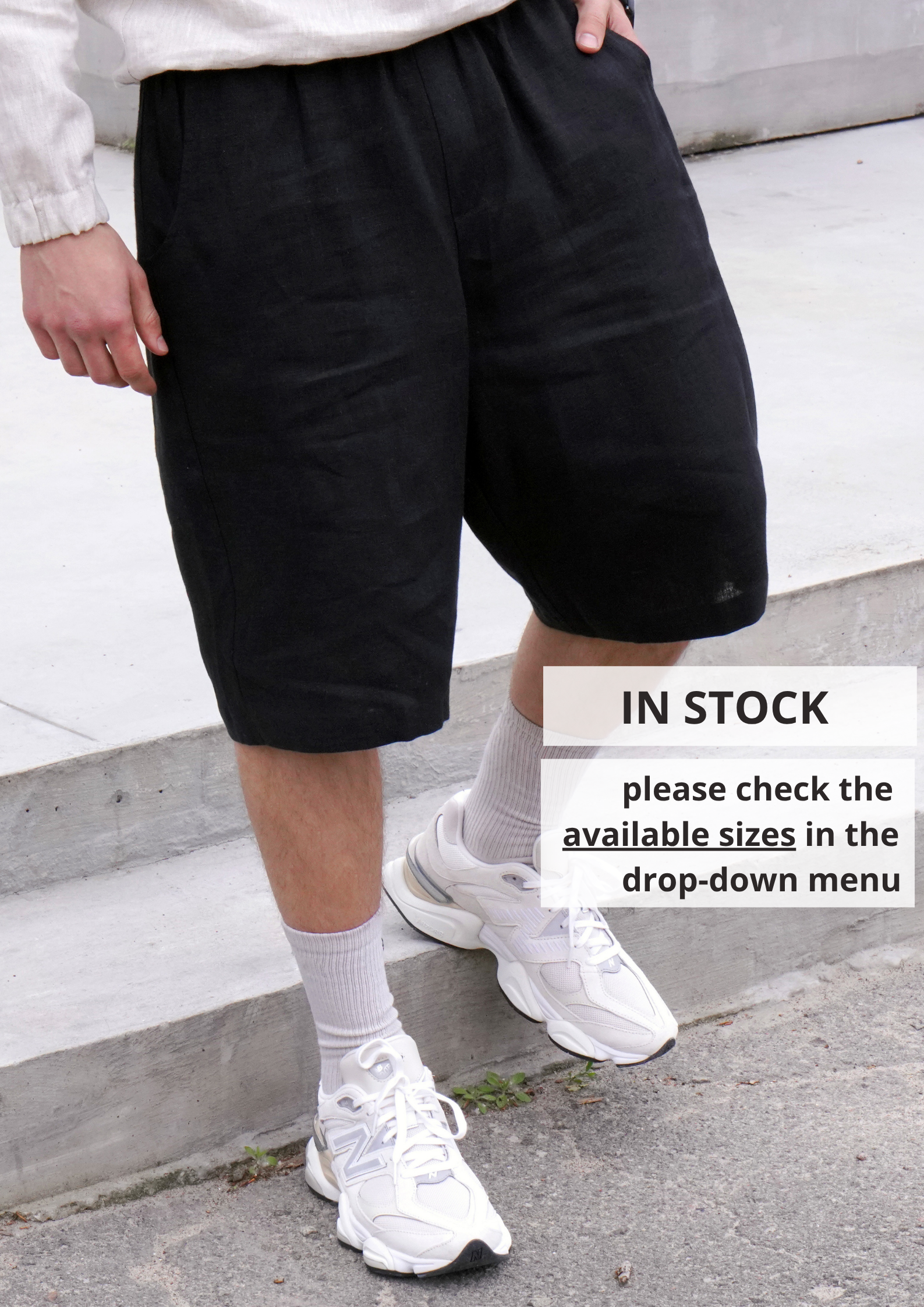 Mens Loose-fit Linen Shorts ARUM - IN STOCK