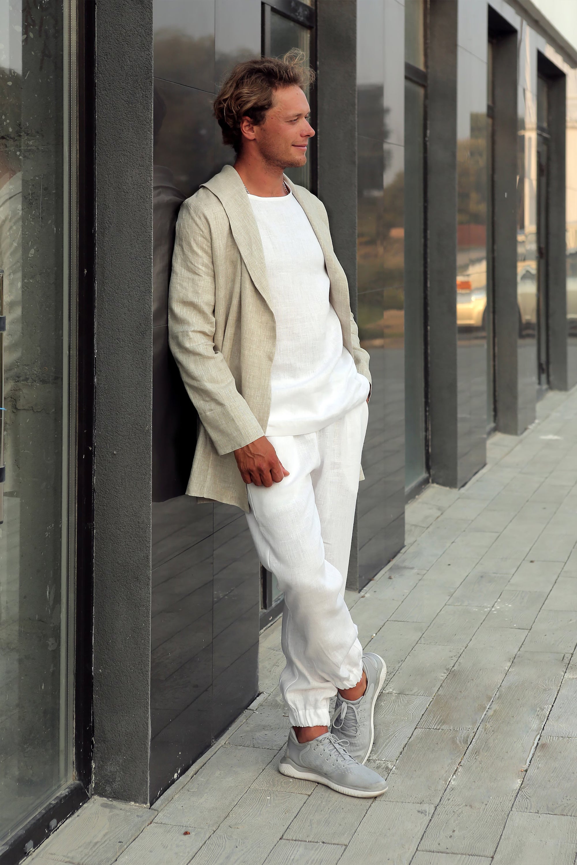 Men’s linen pants MOUNTAIN ASH in White
