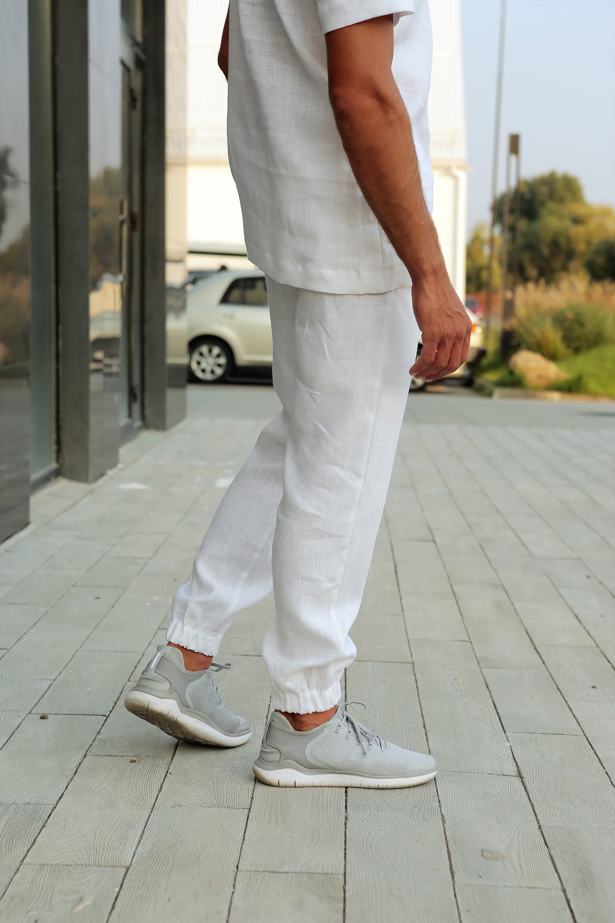 Men’s linen pants MOUNTAIN ASH in White