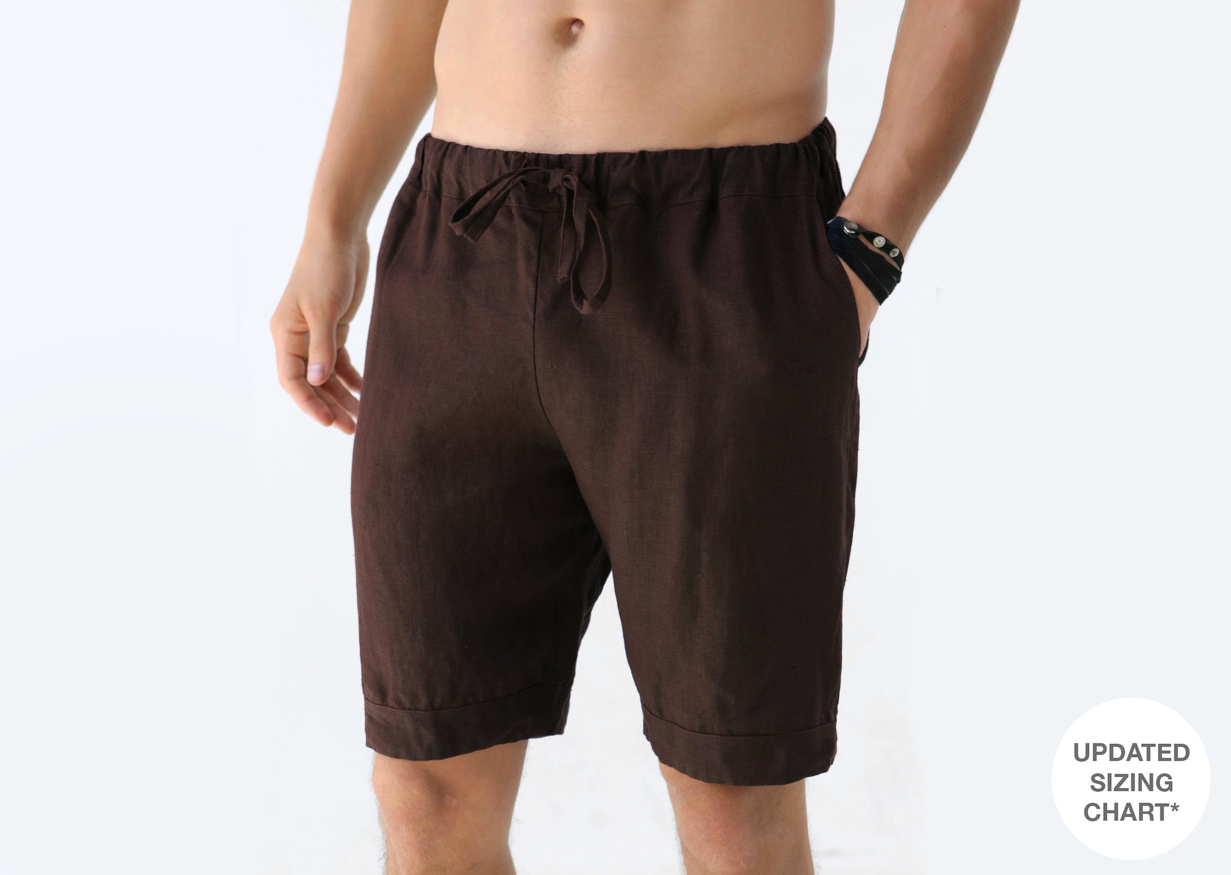 Men’s linen shorts ASH in Brown