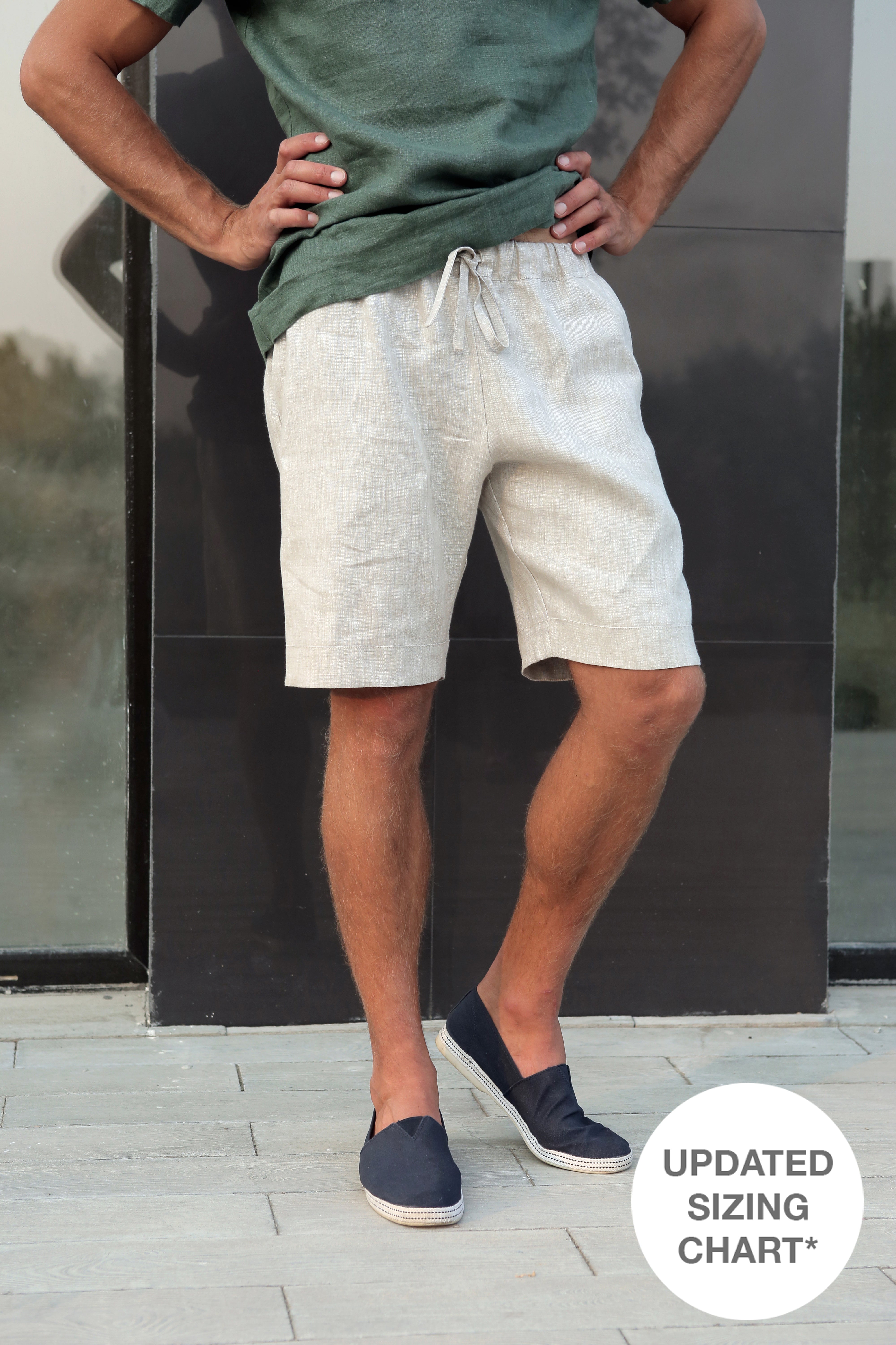 Men’s linen shorts ASH in Beige