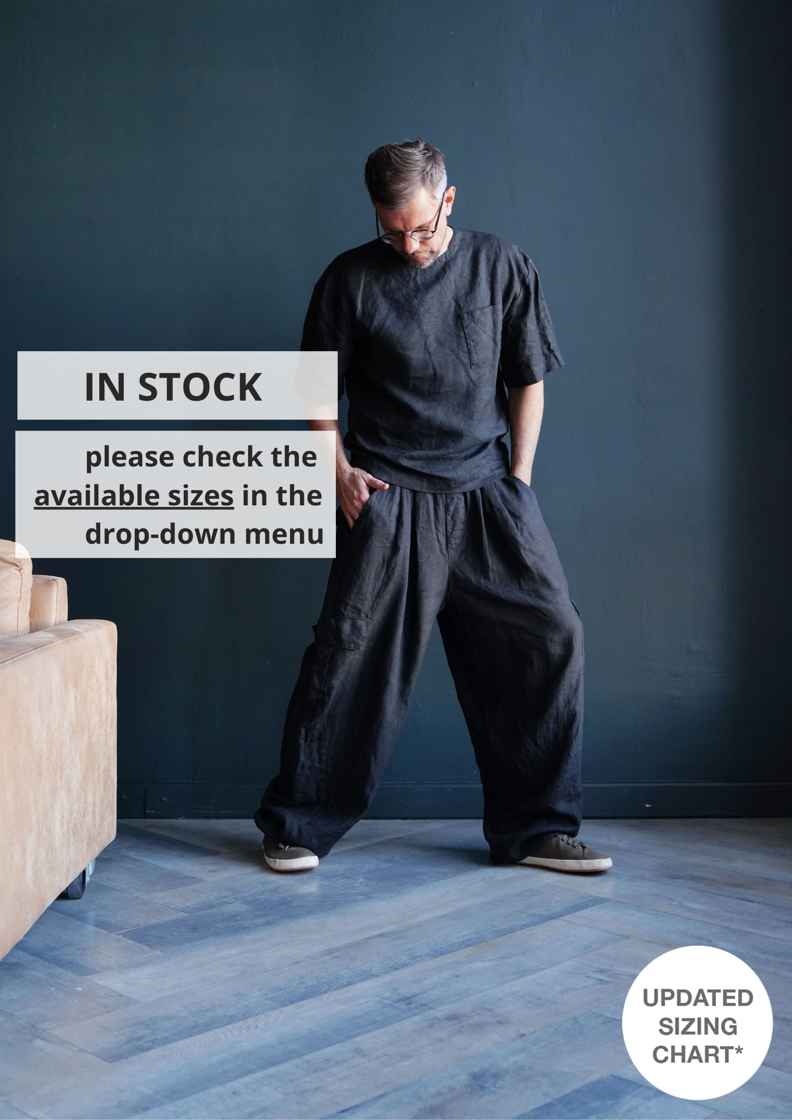 Harem Linen Pants ANDO - IN STOCK