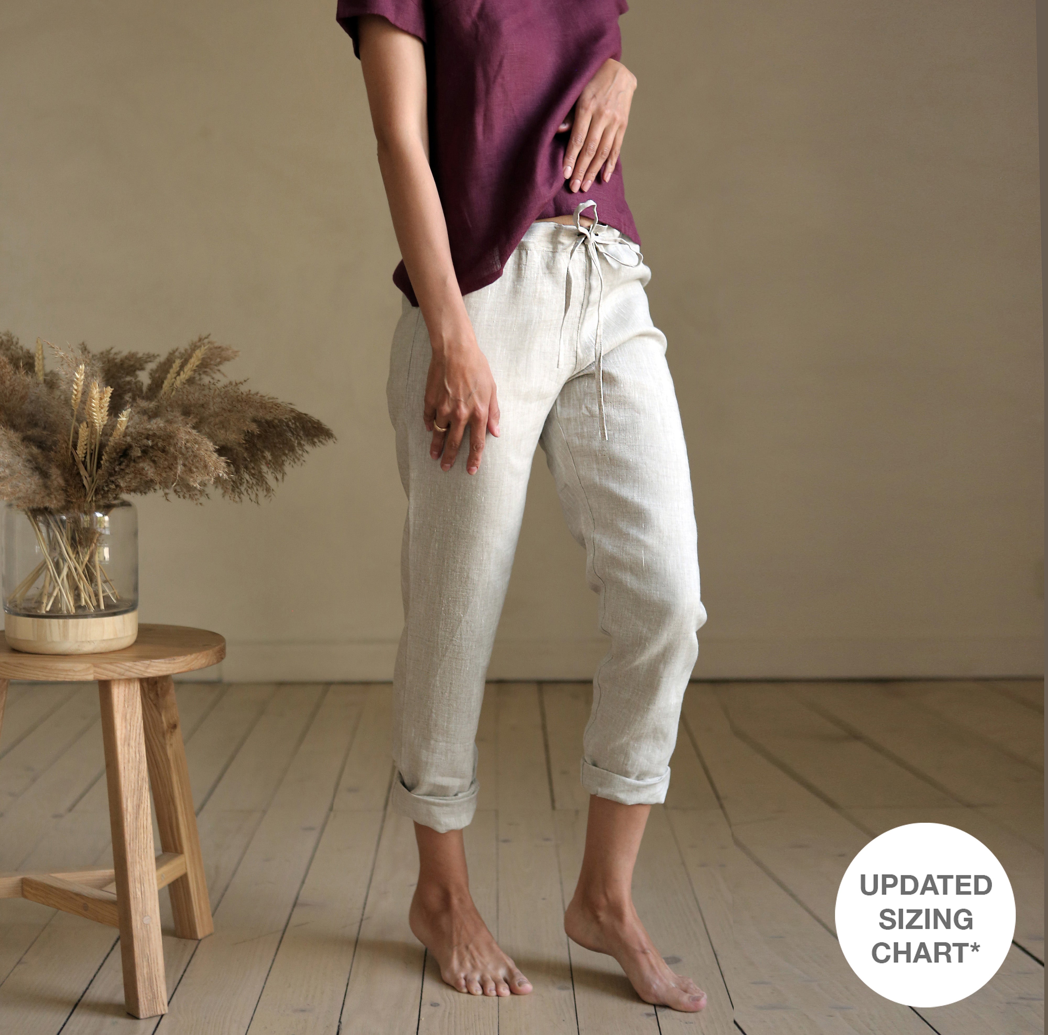 Women’s Linen Pants ANISE in Beige