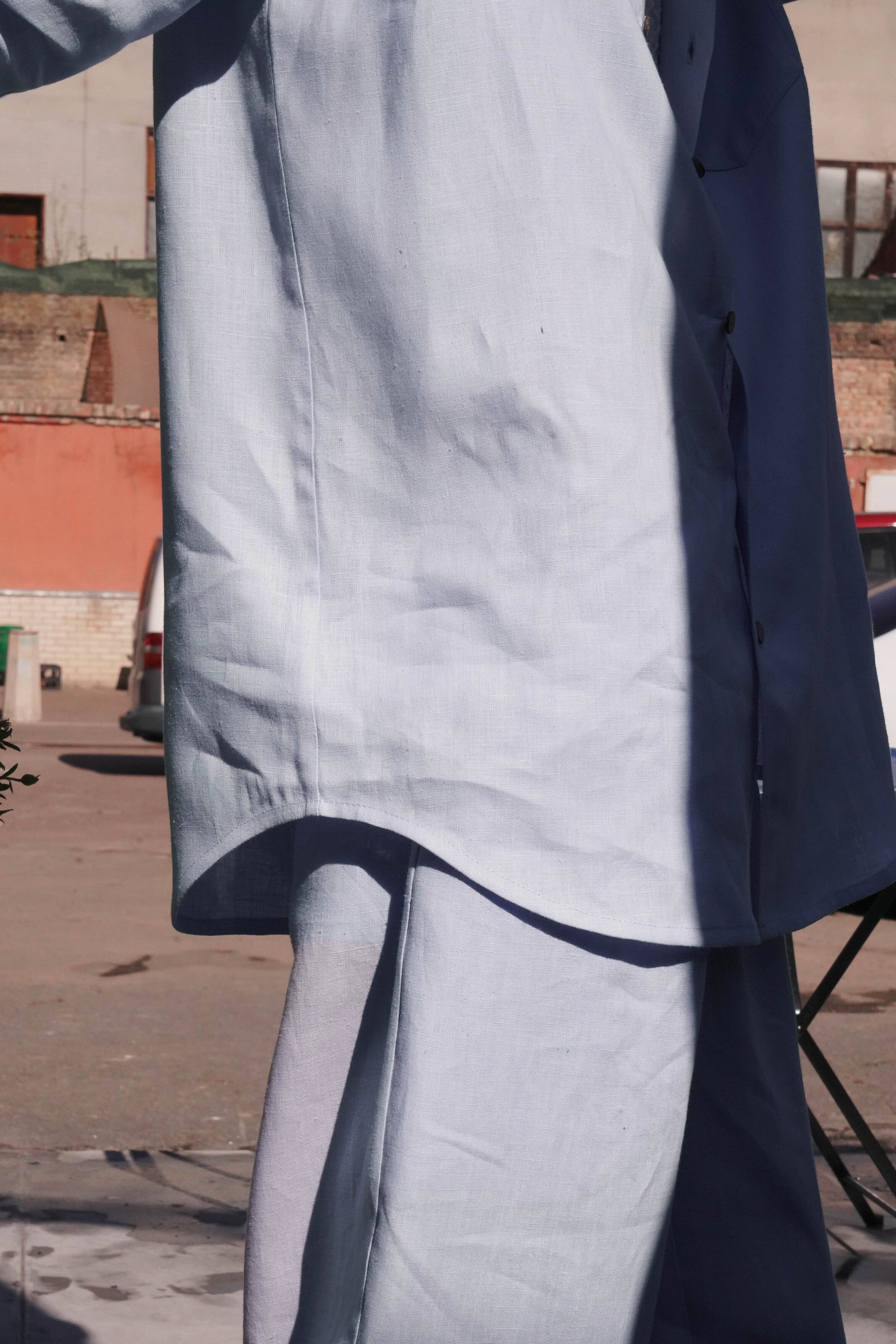 Mens relaxed linen shirt MAGNOLIA in Light blue