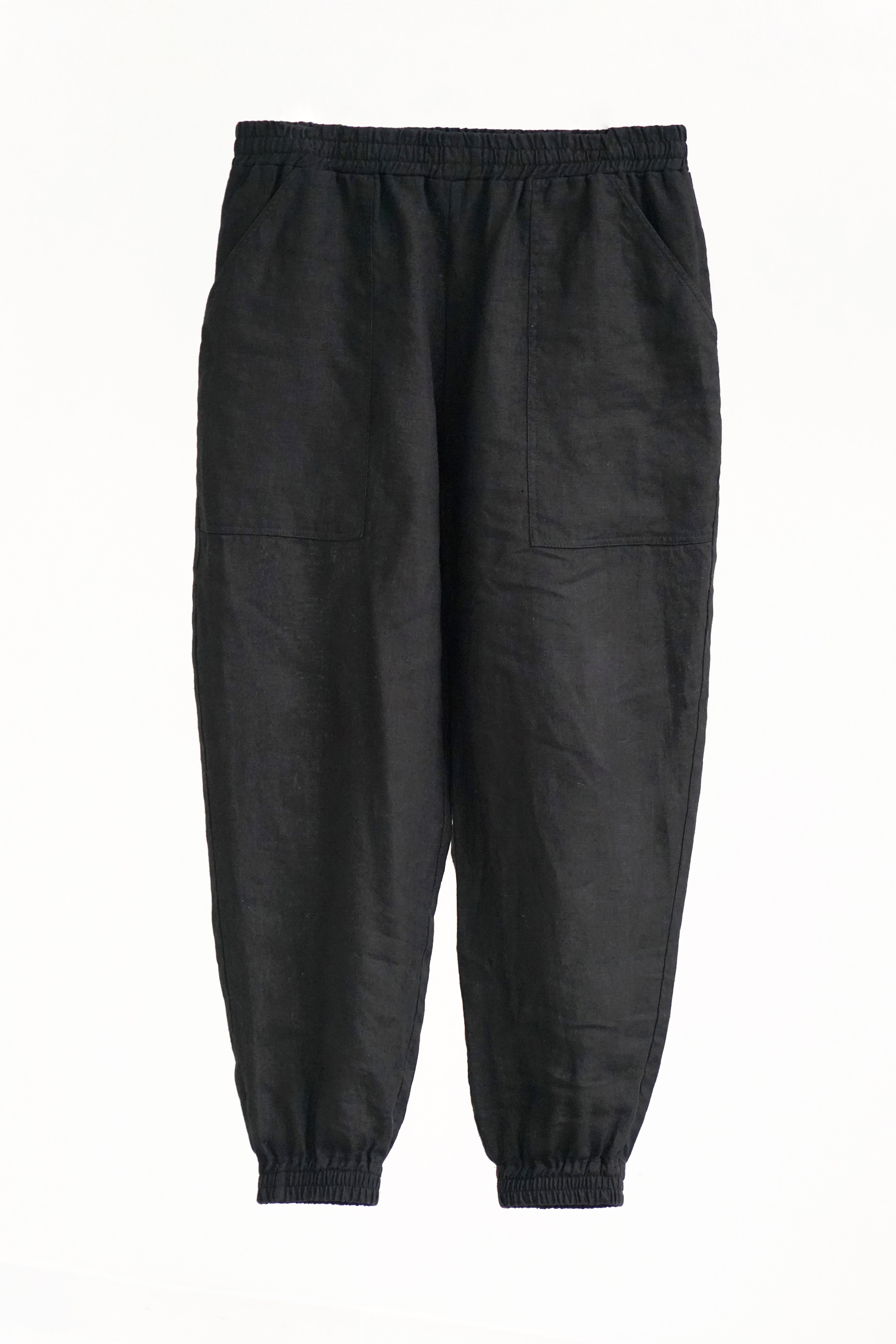 Men's Linen Pants ALDER in Black