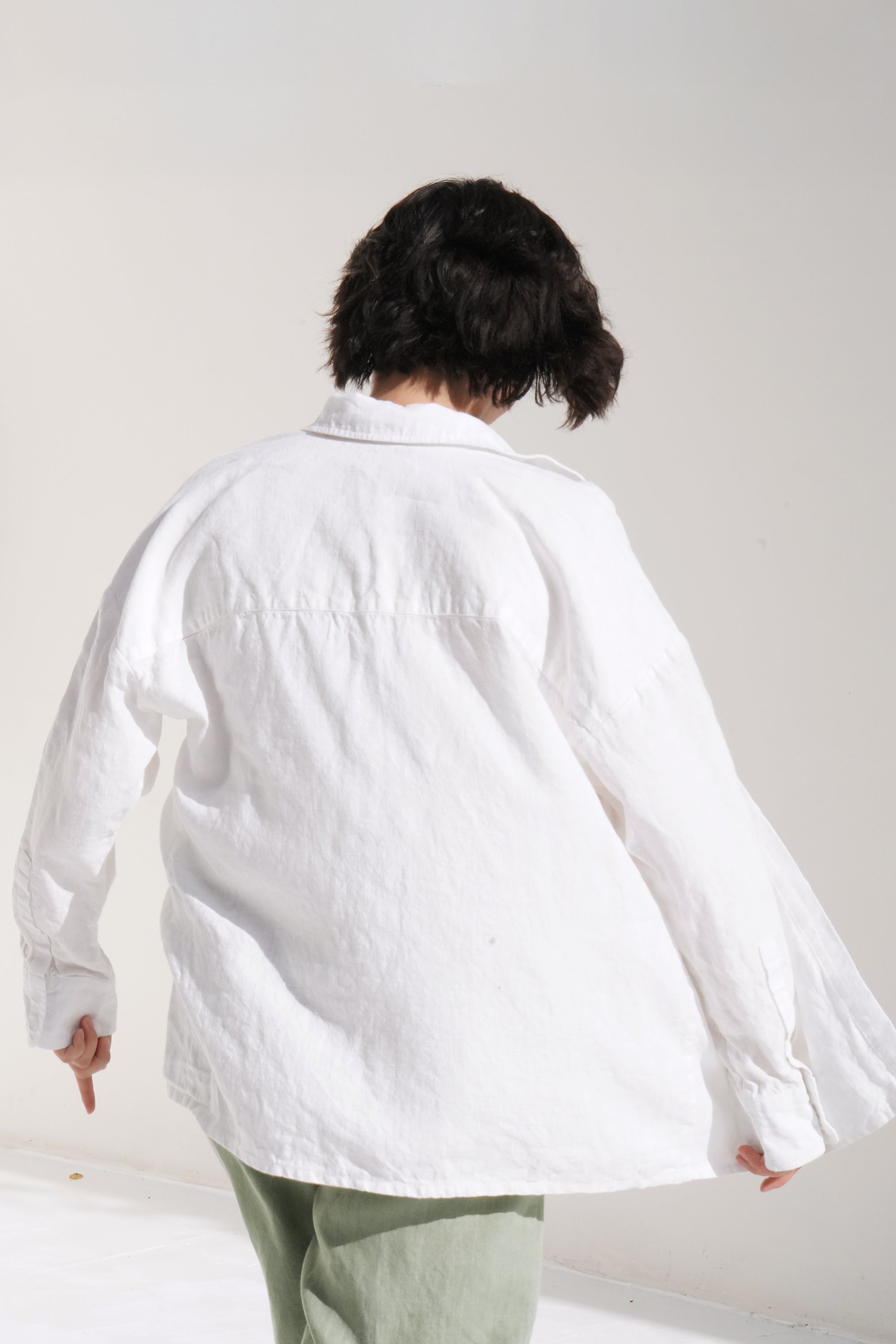 Women’s Linen Oversized Shirt VIORE in Cream