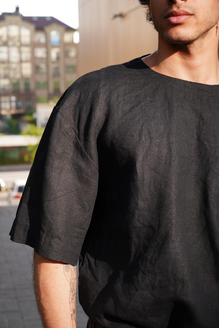 Men's Oversized Linen T-Shirt SUMIRE - IN STOCK