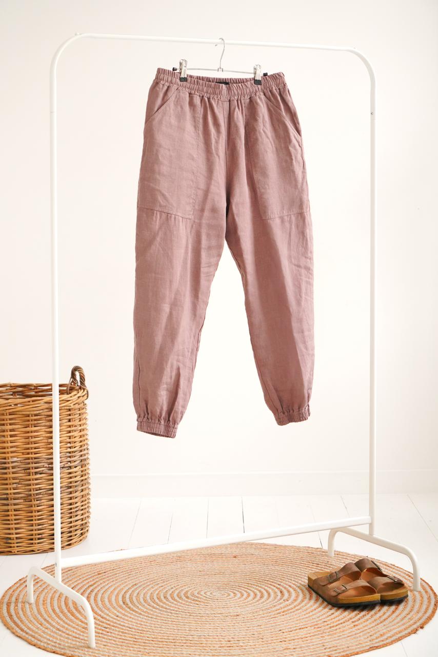 Men’s linen pants ALDER in Latte
