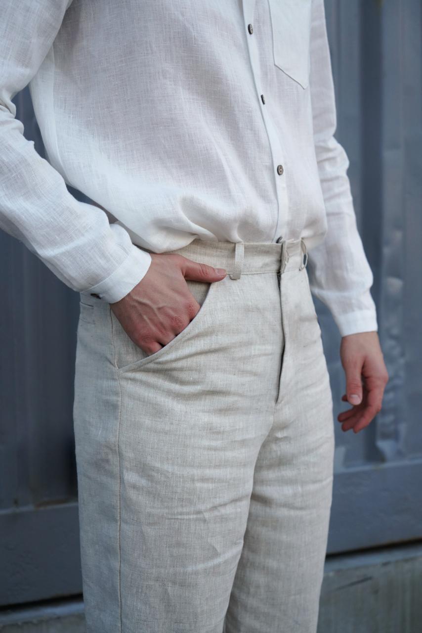 Men’s classic fit trousers LAUREL in Beige