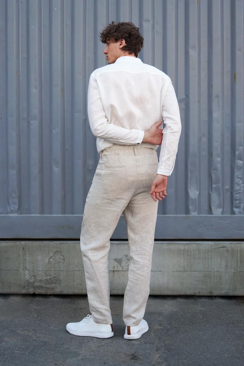 Men’s classic fit trousers LAUREL in Beige