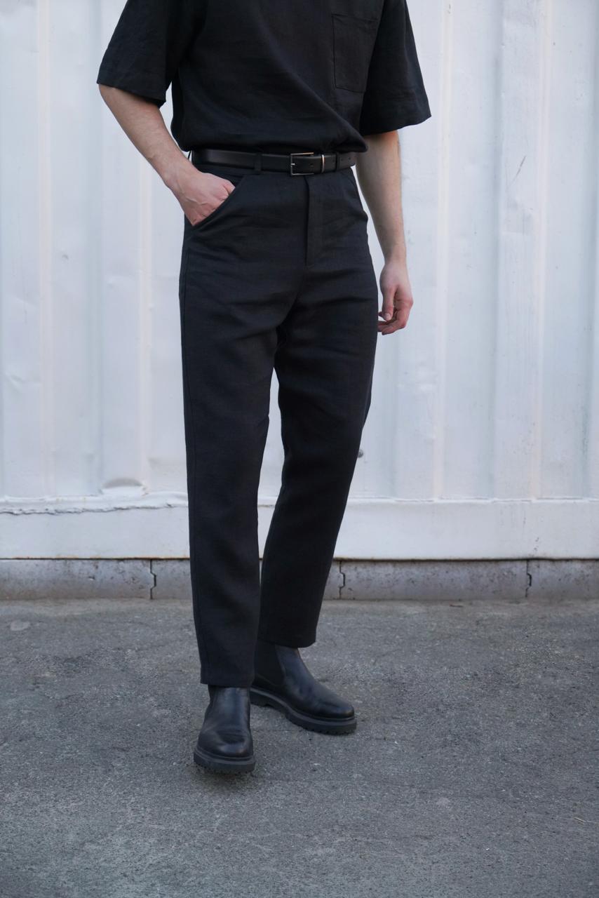 Men’s classic fit trousers LAUREL in Black