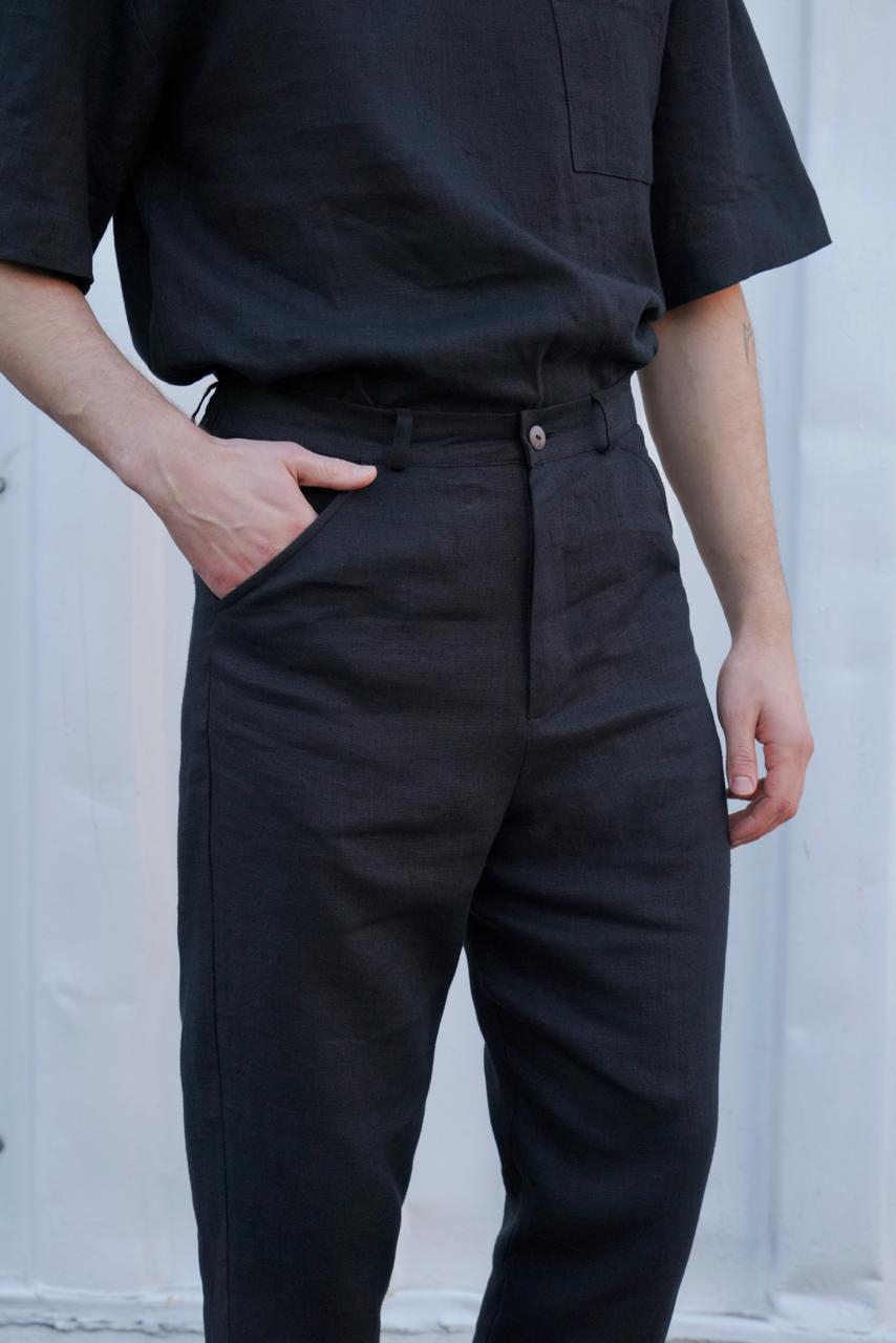 Men’s classic fit trousers LAUREL in Black