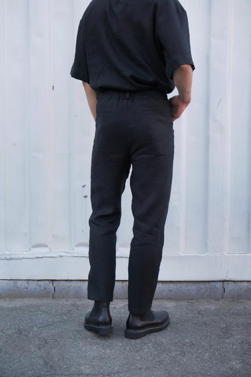 black dress trousers Black Wide Leg Pleated 3 Ply Fresco Trouser
