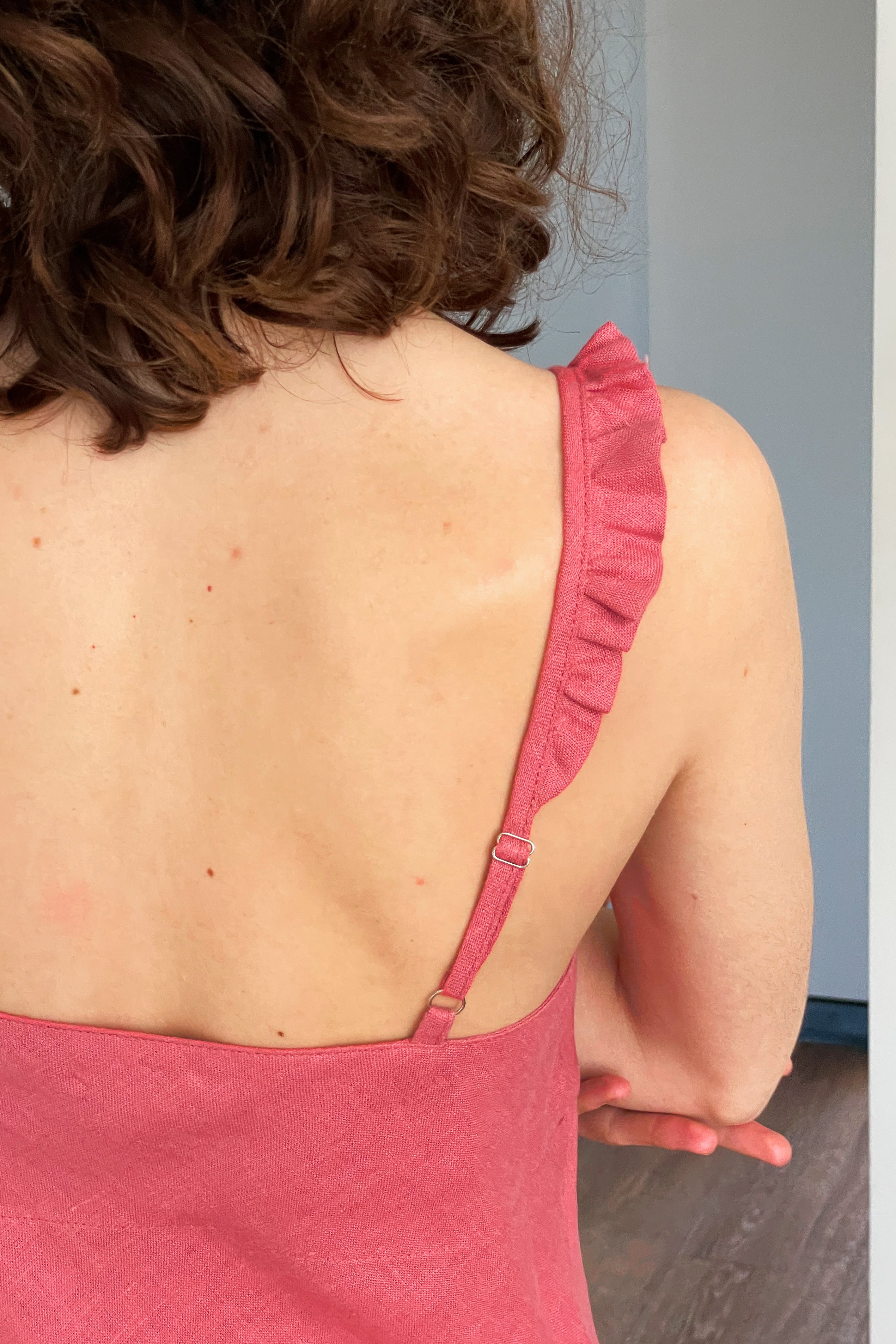 Women’s Maxi Linen Dress IRIS in Peach