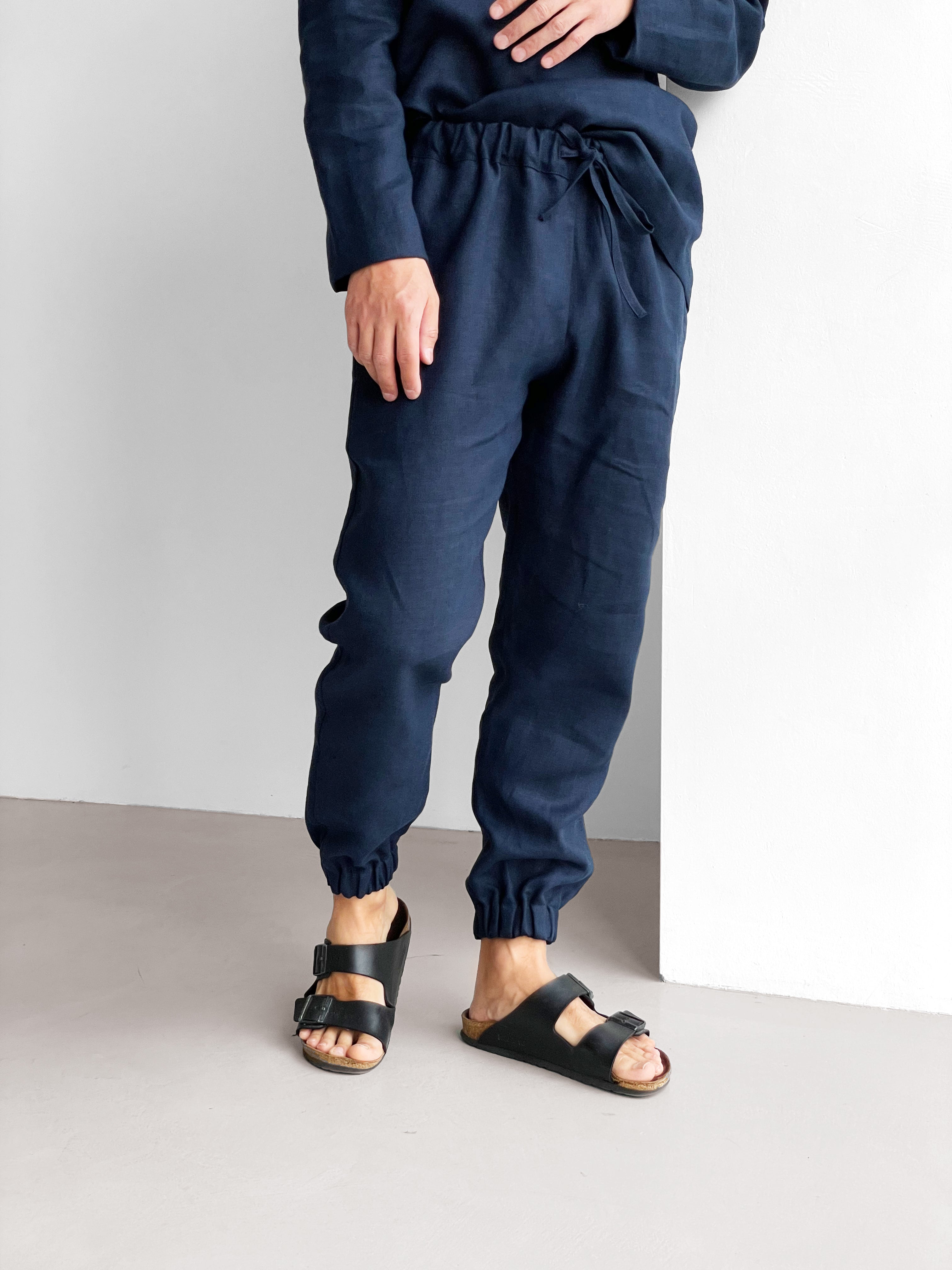 Men’s linen pants MOUNTAIN ASH in Dark blue