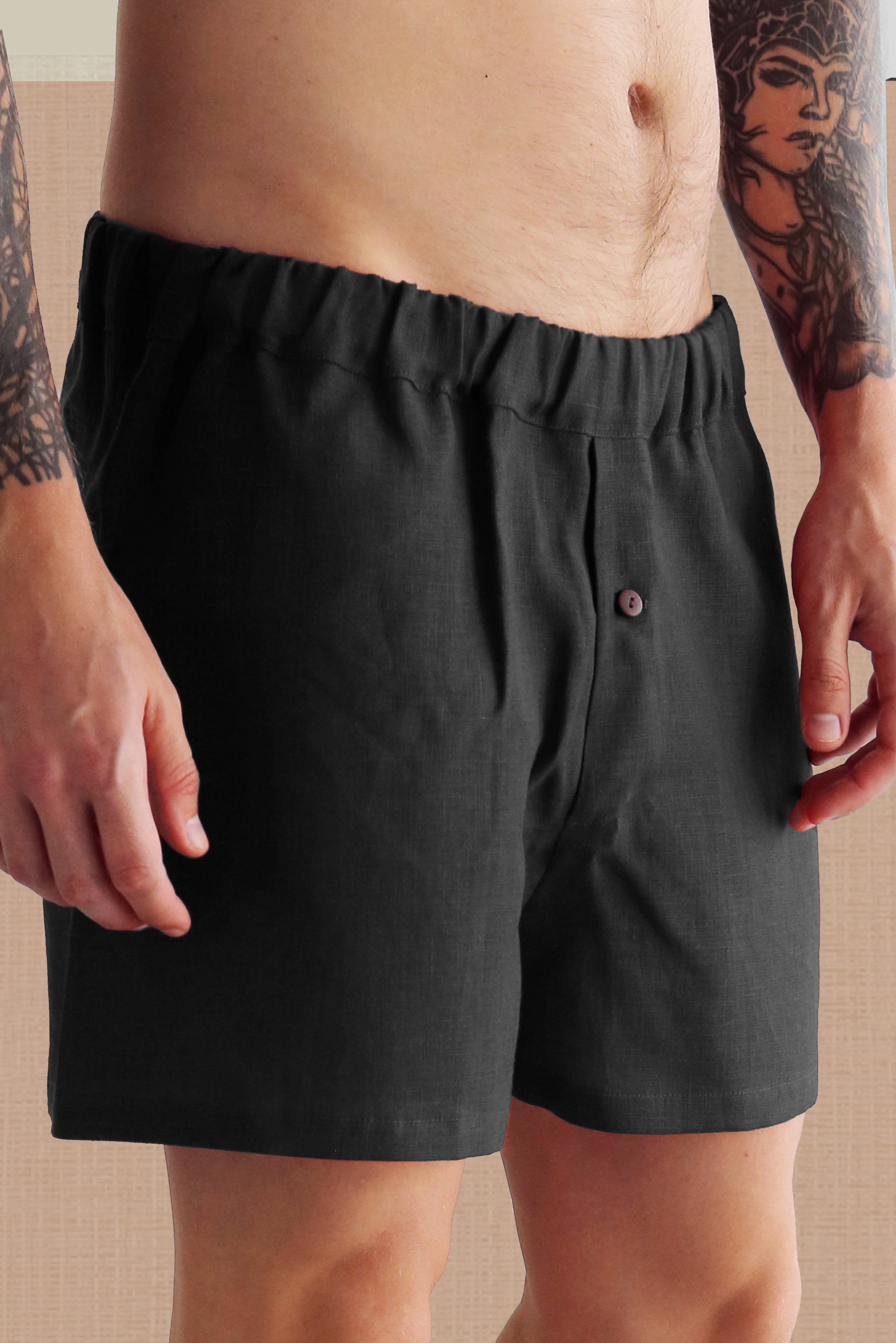 Gift SET of Mens linen shorts and mask