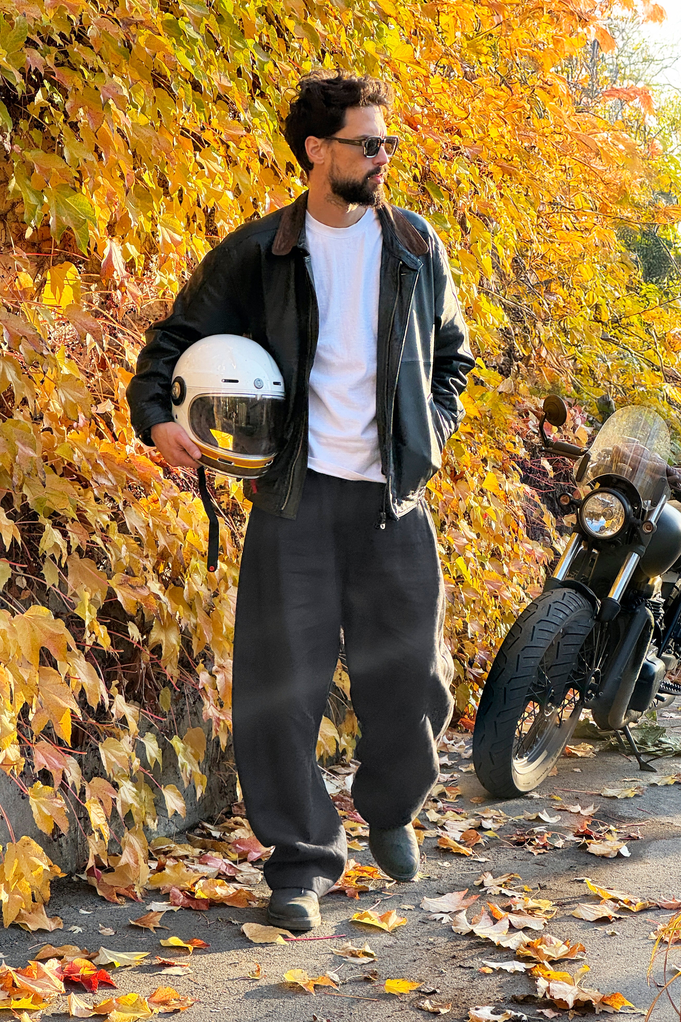 Men’s Wide-Leg Linen Pants SLOE in Black